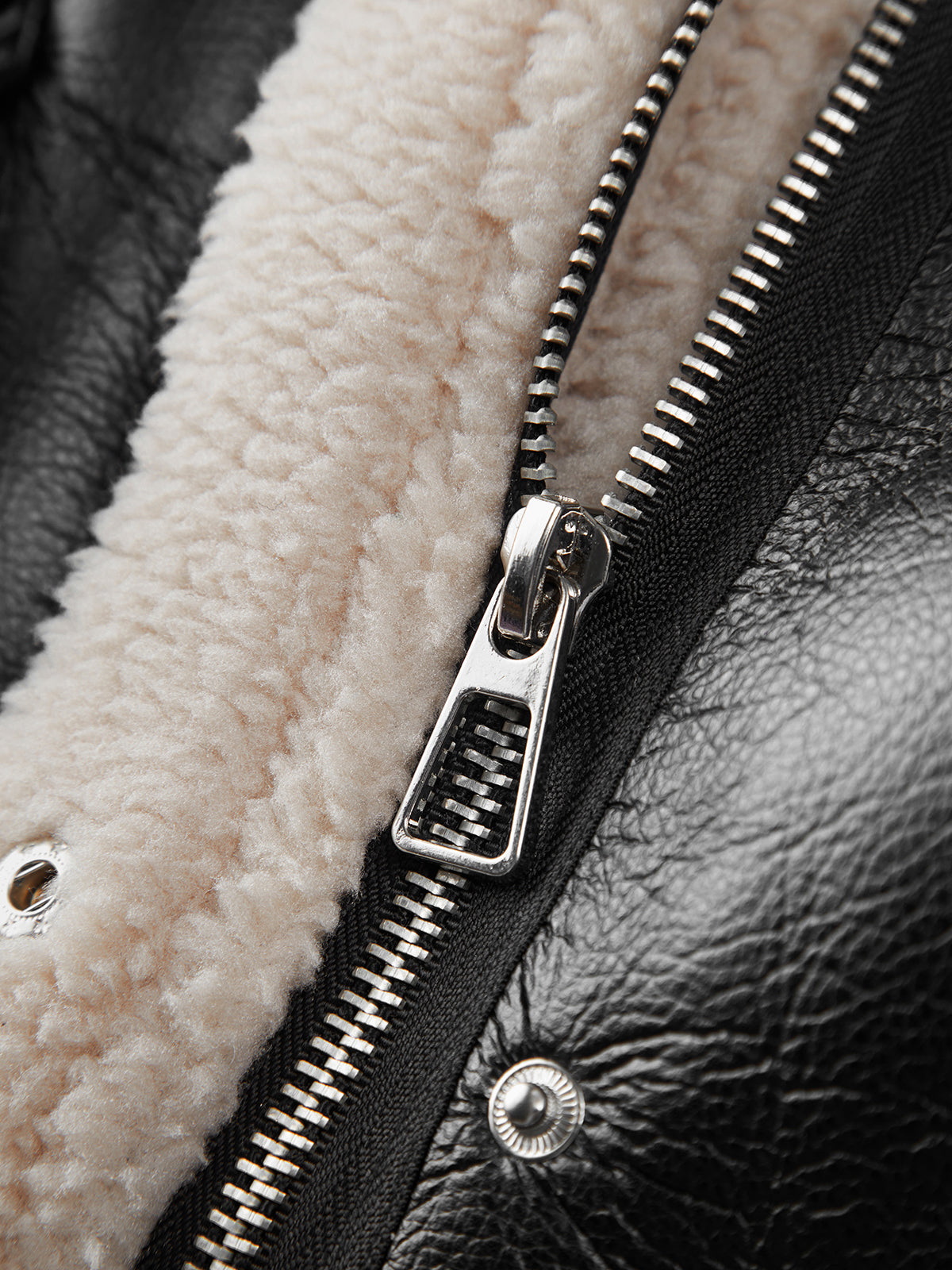 Sherpa Lined Shearling Leather Flight Jacket-CALLISTARI