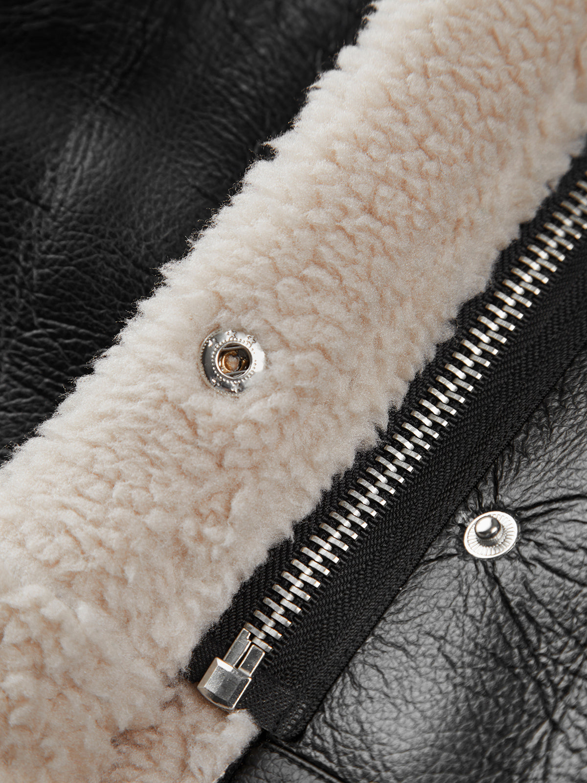 Sherpa Lined Shearling Leather Flight Jacket-CALLISTARI