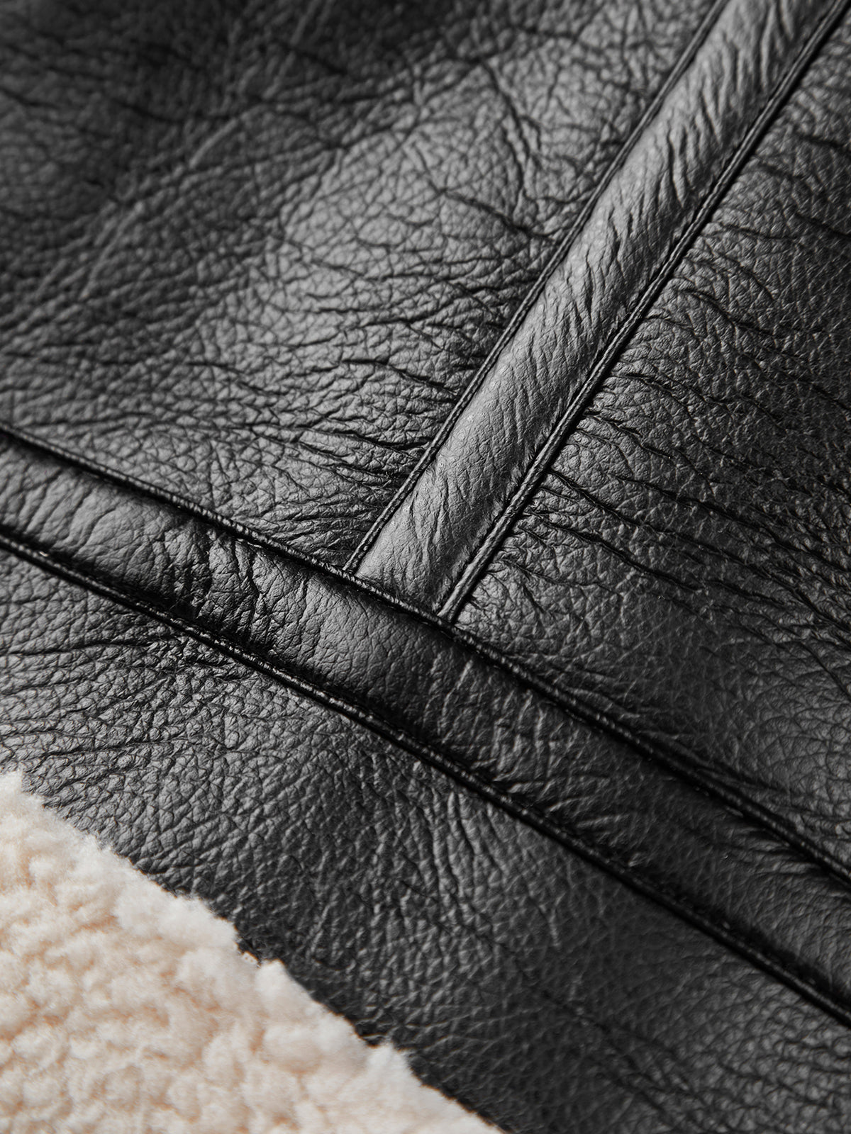 Sherpa Lined Shearling Leather Flight Jacket-CALLISTARI