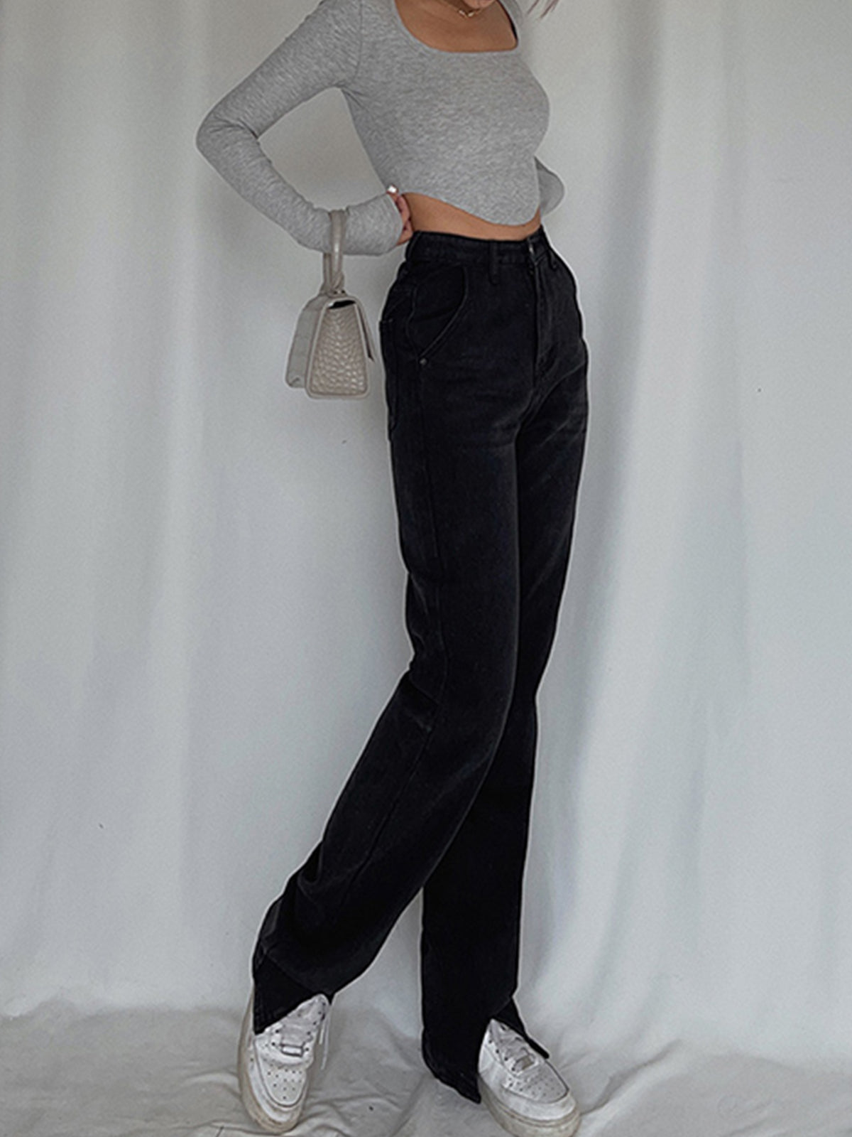 Classic Straight Leg Jeans-Mesadic