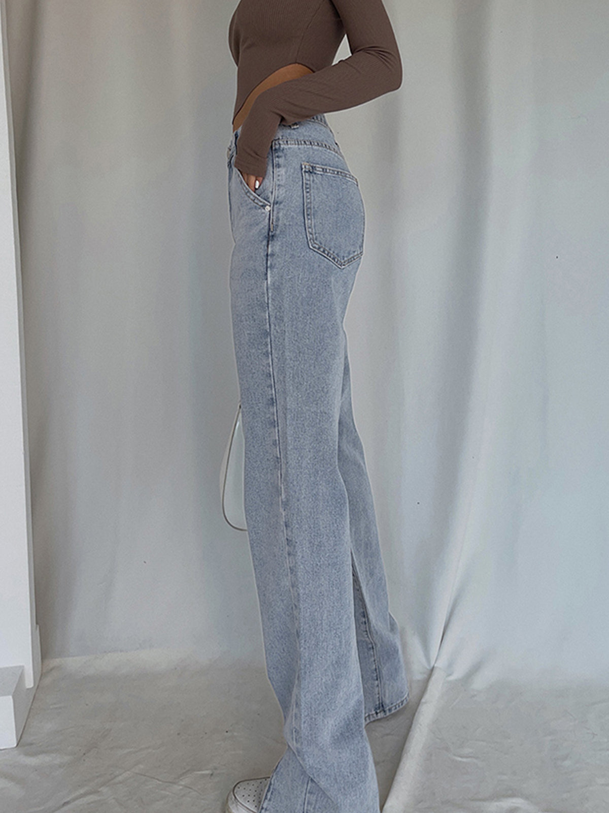 Classic Straight Leg Jeans-Mesadic