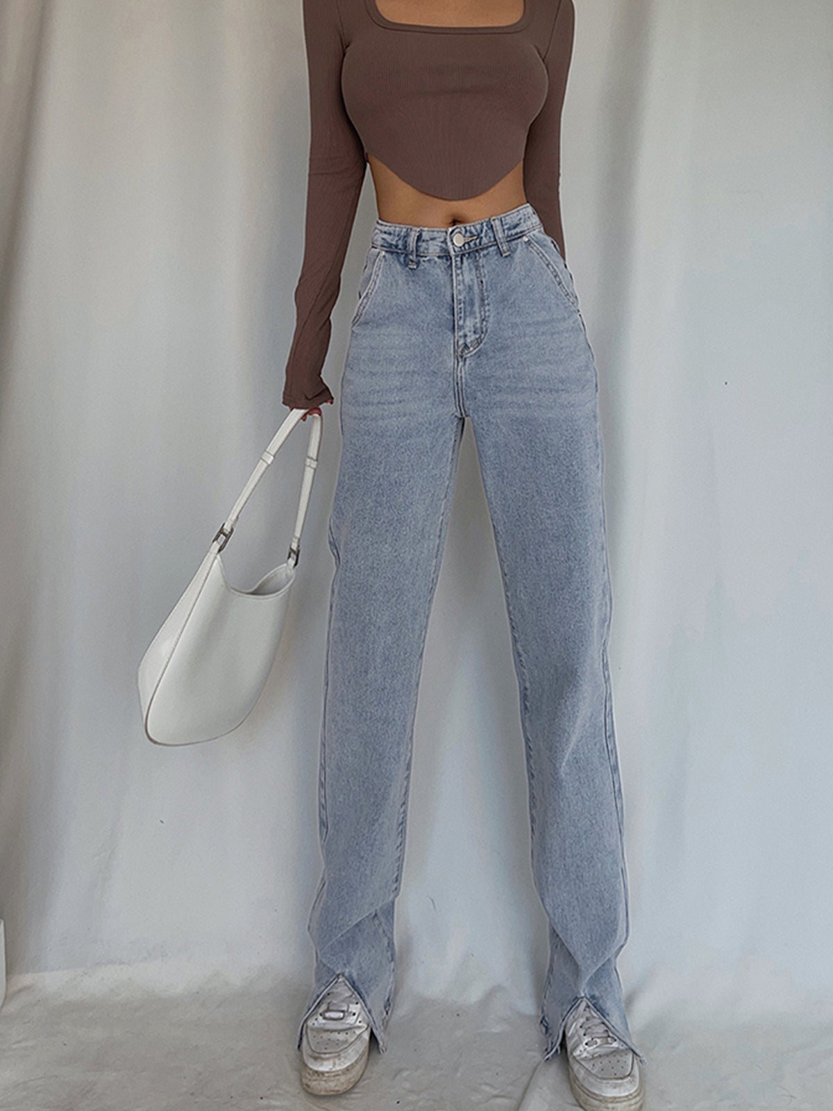 Classic Straight Leg Jeans-Mesadic