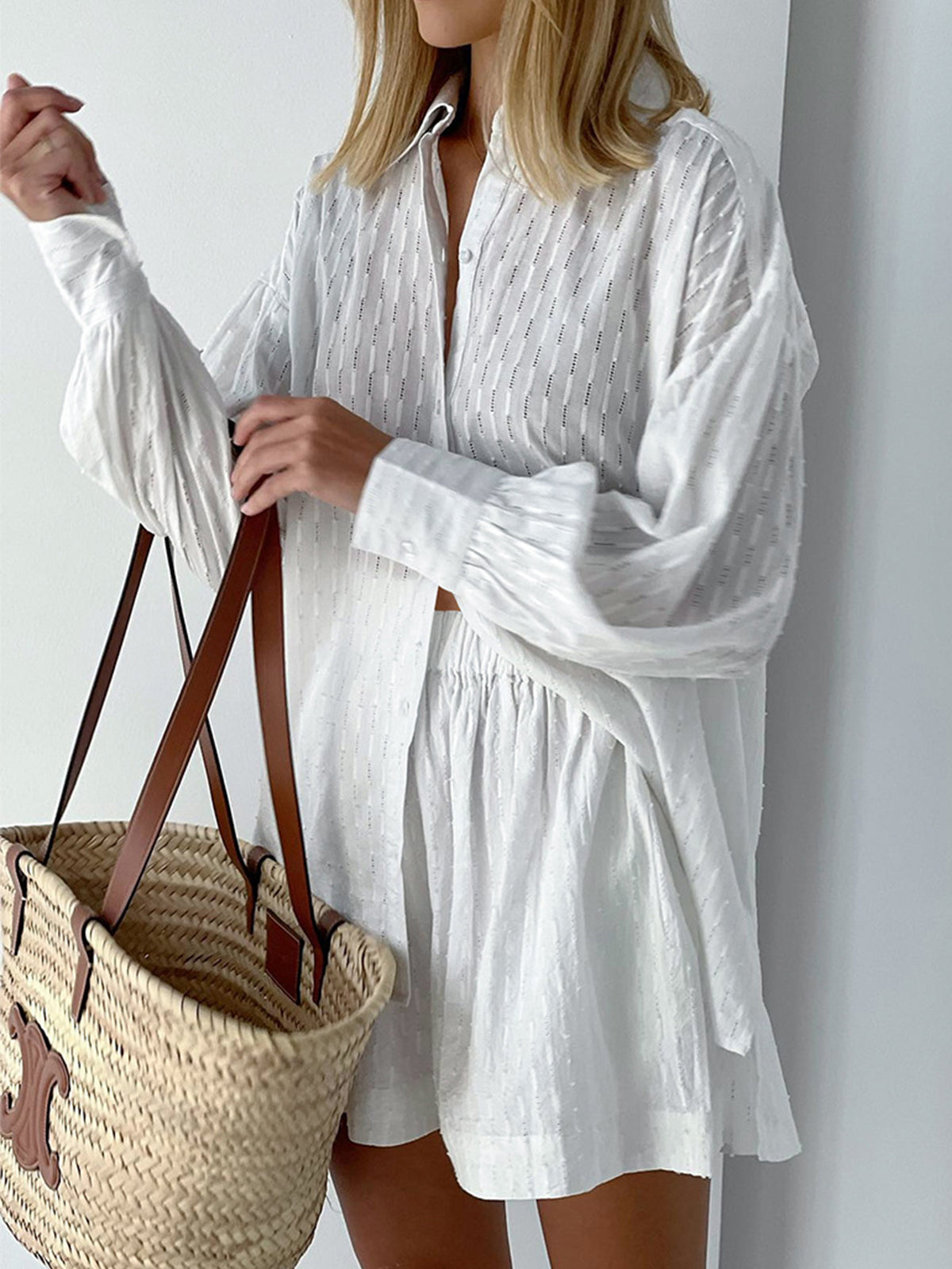 Utility Cover Up Two Piece Shorts Set-CALLISTARI