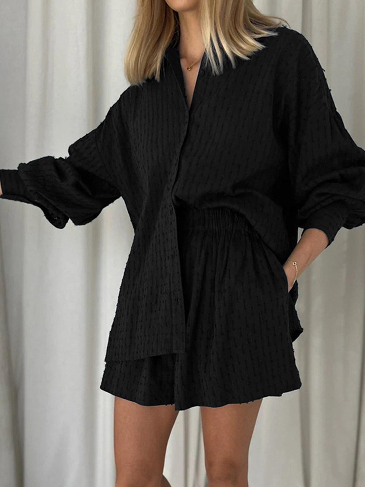 Utility Cover Up Two Piece Shorts Set-CALLISTARI