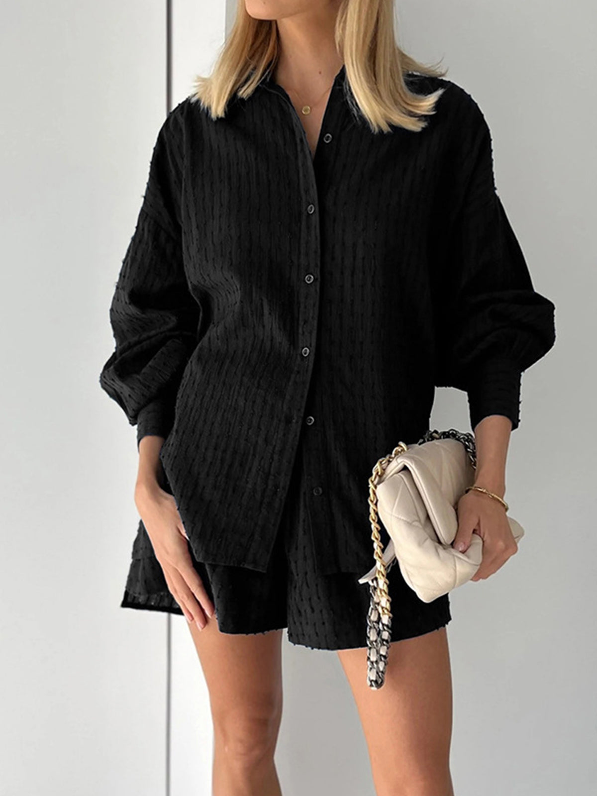 Utility Cover Up Two Piece Shorts Set-CALLISTARI