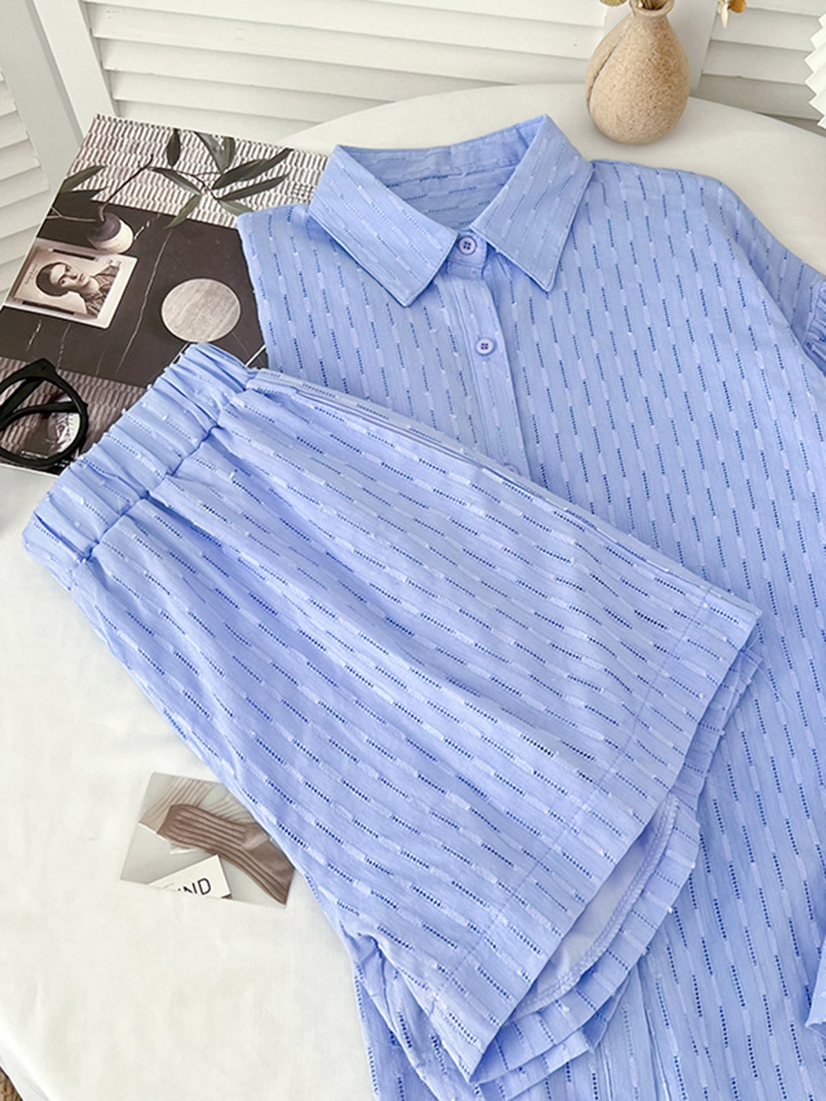 Utility Cover Up Two Piece Shorts Set-CALLISTARI