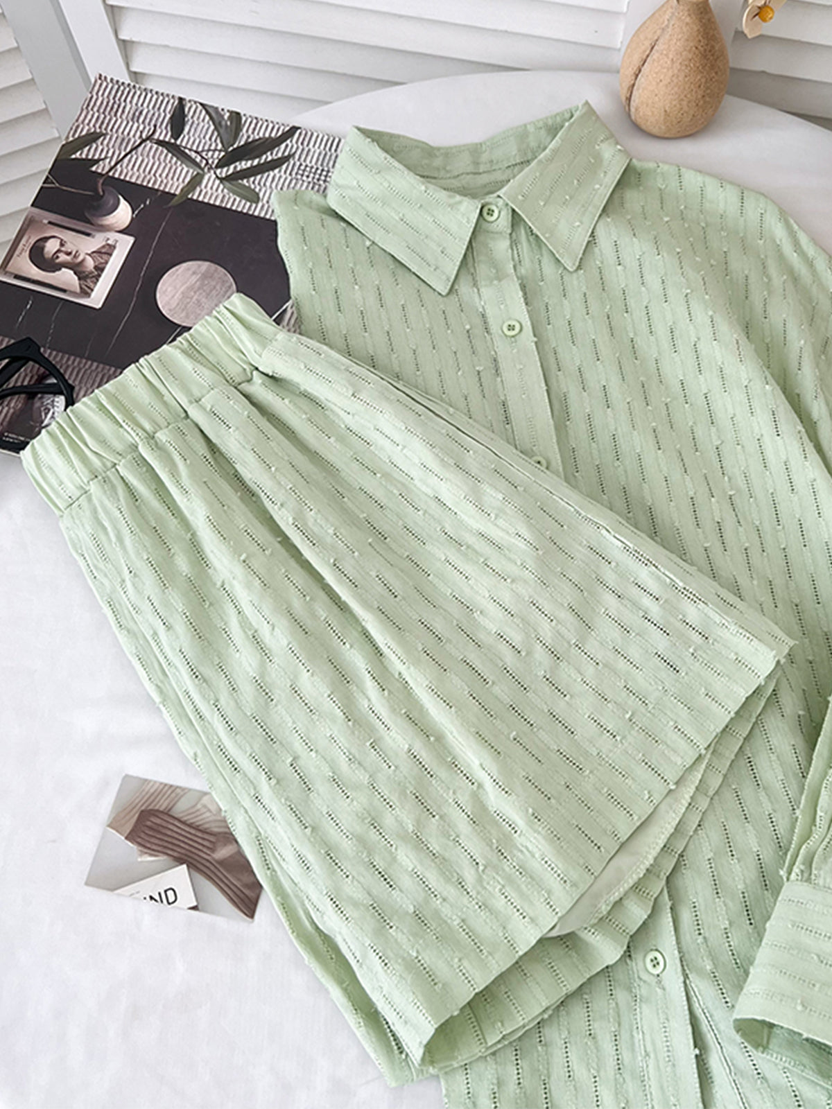 Utility Cover Up Two Piece Shorts Set-CALLISTARI