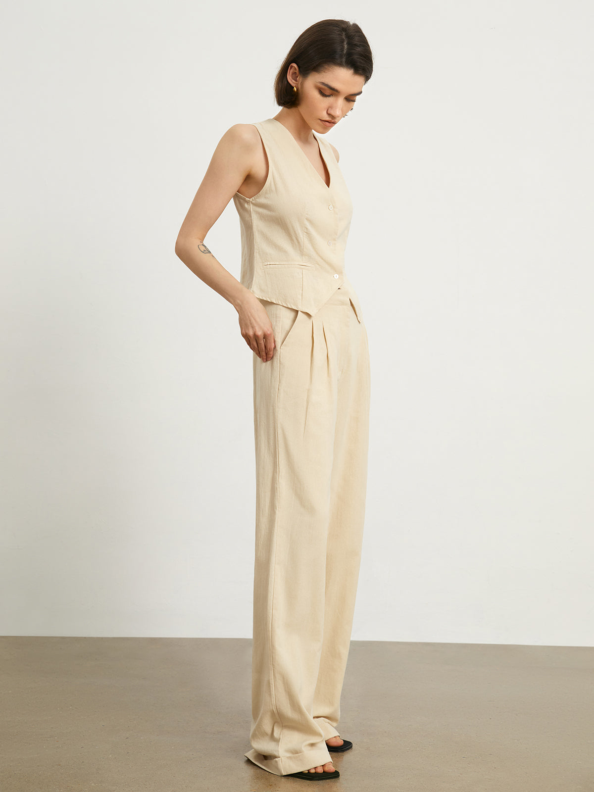 Effortless Linen Pants Set-CALLISTARI
