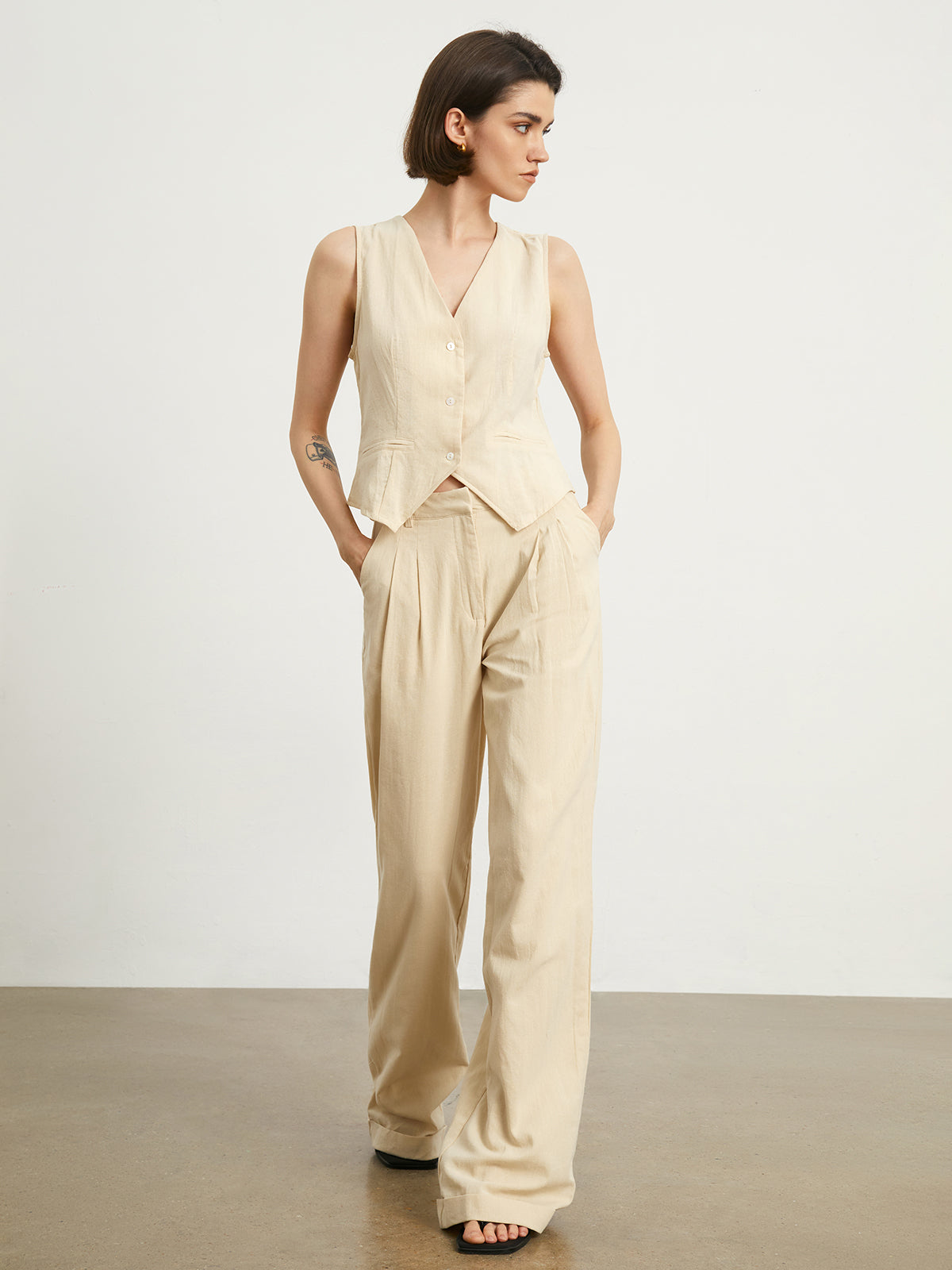 Effortless Linen Pants Set-CALLISTARI