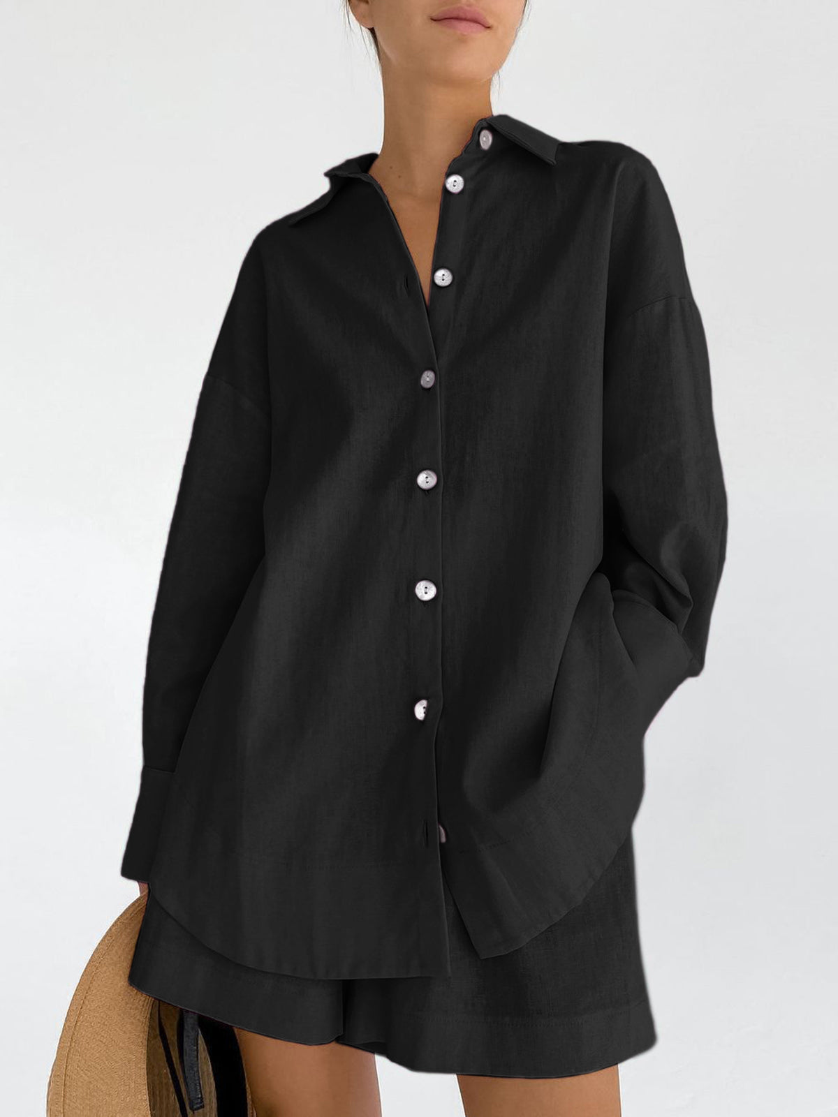 Cotton Beach Two Piece Shorts Set-CALLISTARI