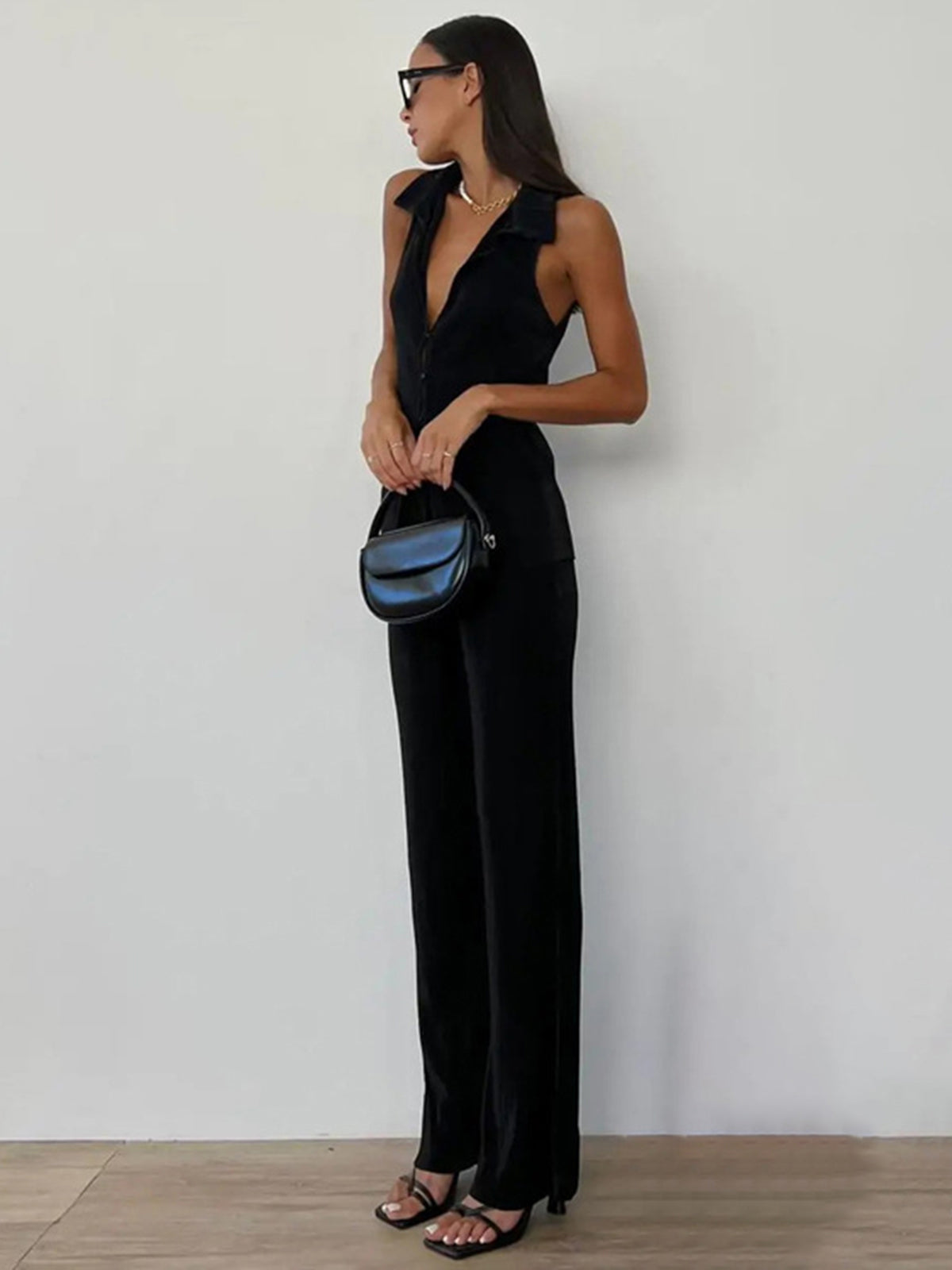 City Wanderer Rib Two Piece Pants Set-CALLISTARI