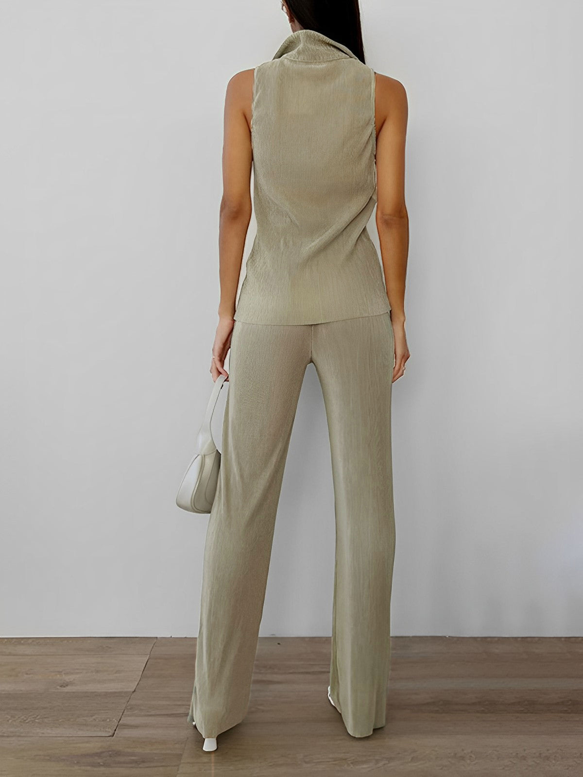 City Wanderer Rib Two Piece Pants Set-CALLISTARI