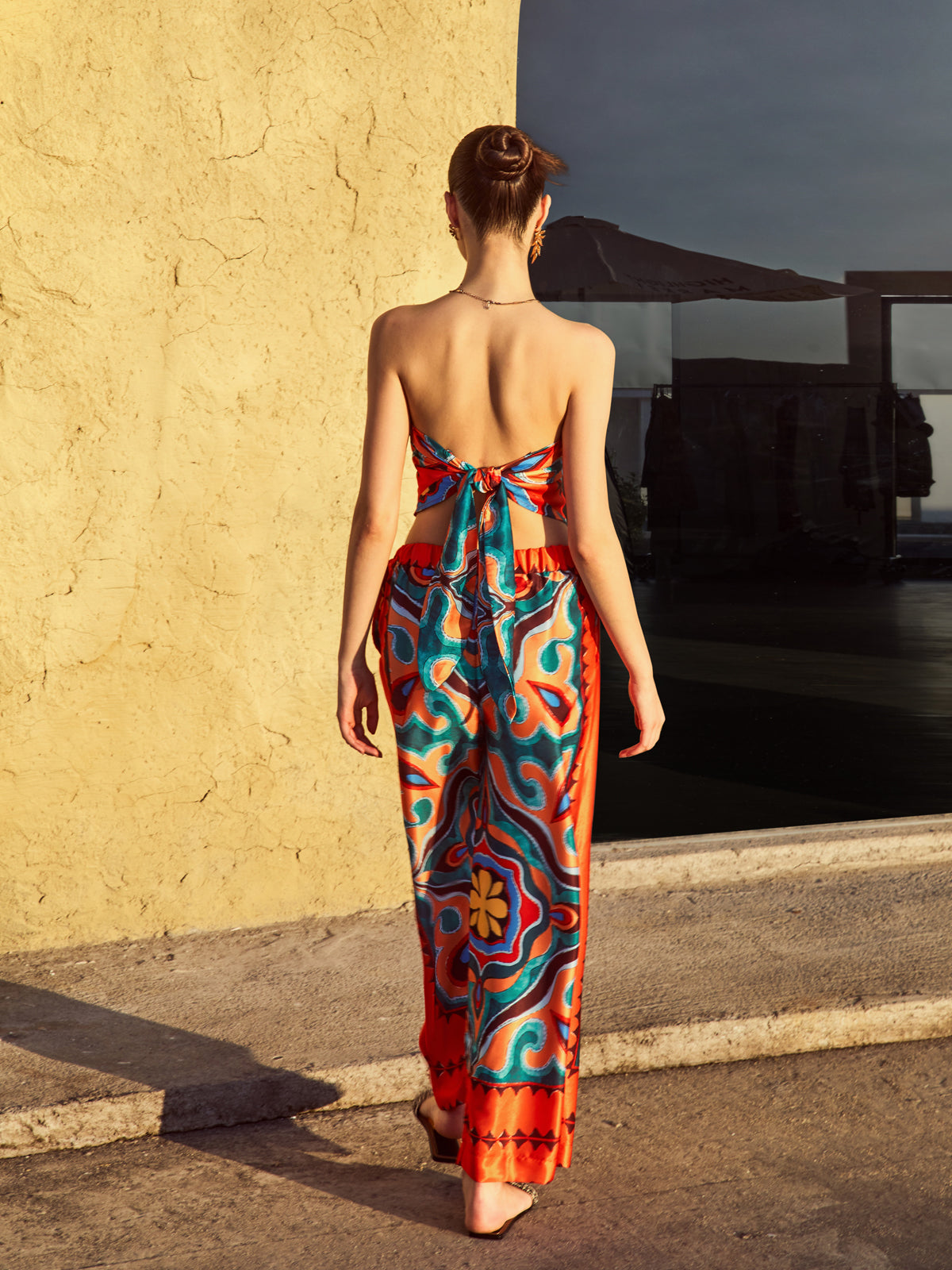 Flaming Passions Back Tie Top-CALLISTARI