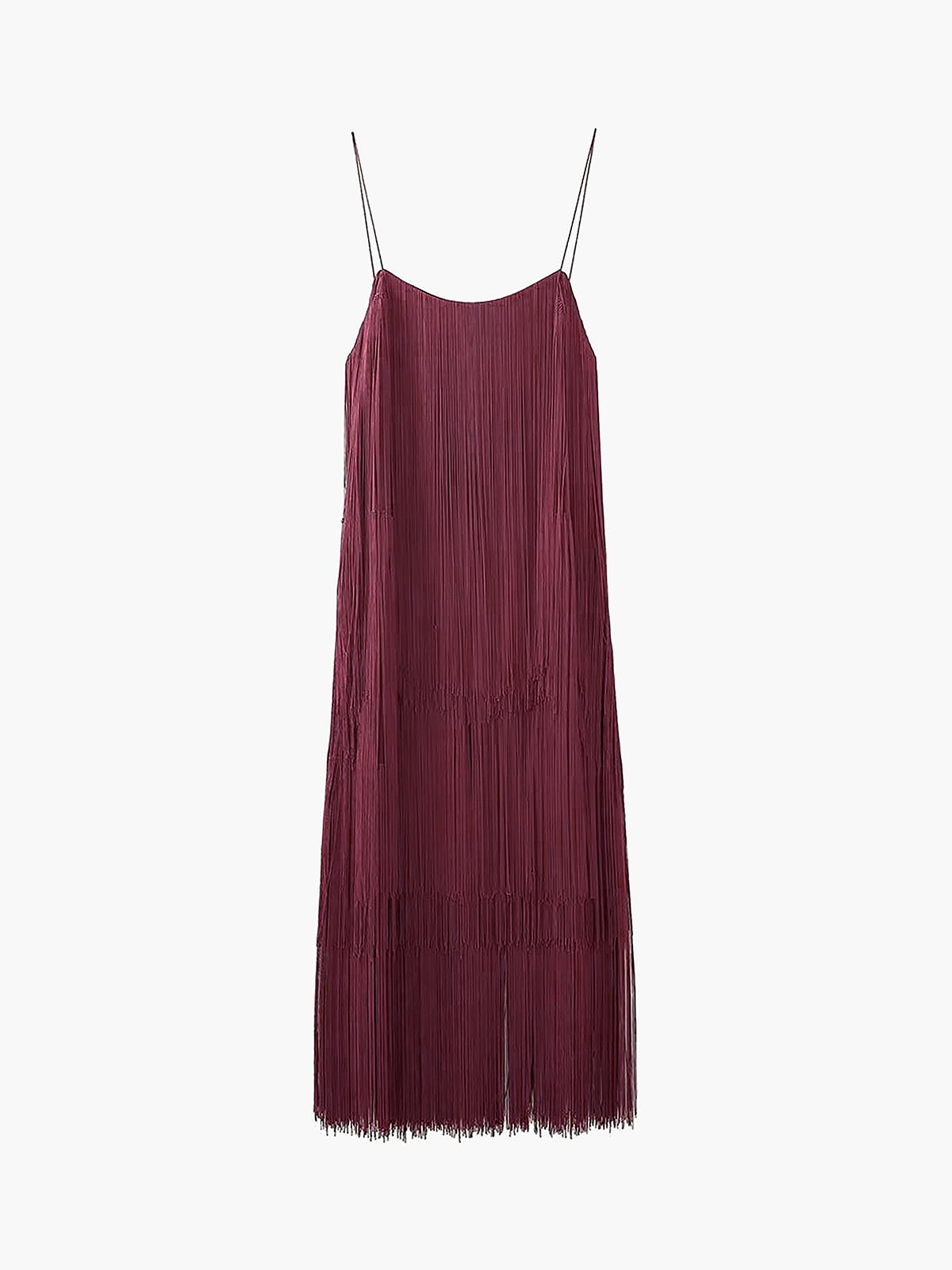 Florence Fringed Open Back Short Dress-Mesadic