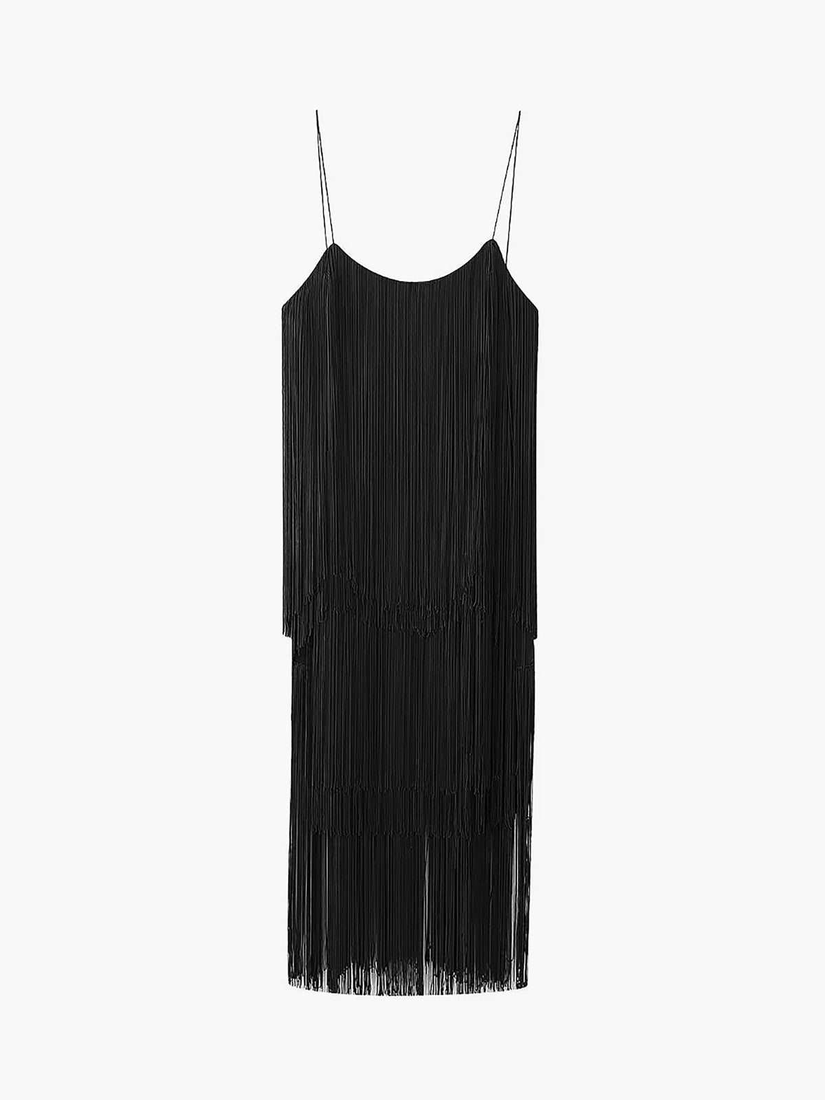 Florence Fringed Open Back Short Dress-Mesadic