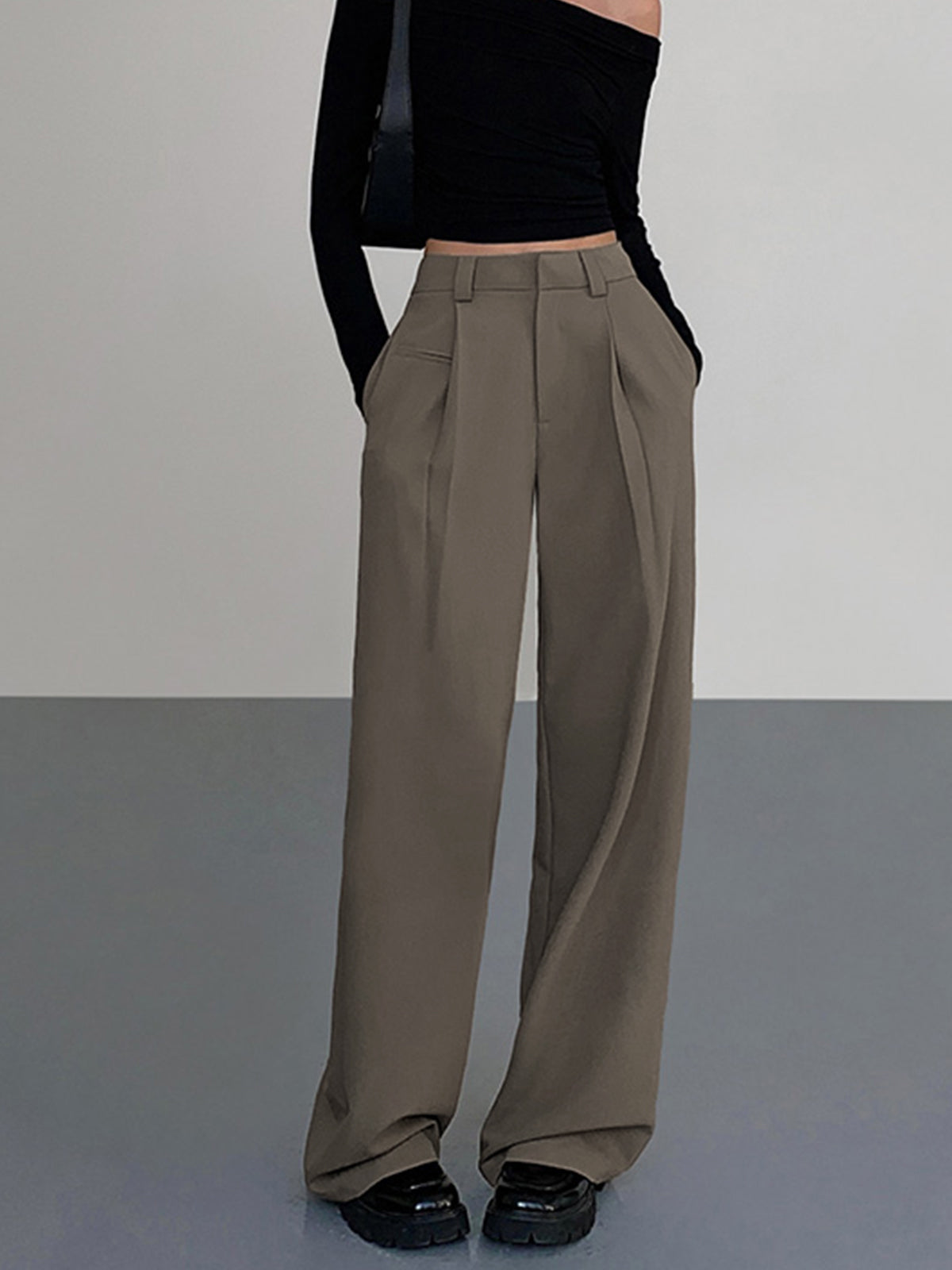 Business Casual Pleat Dress Pants-CALLISTARI