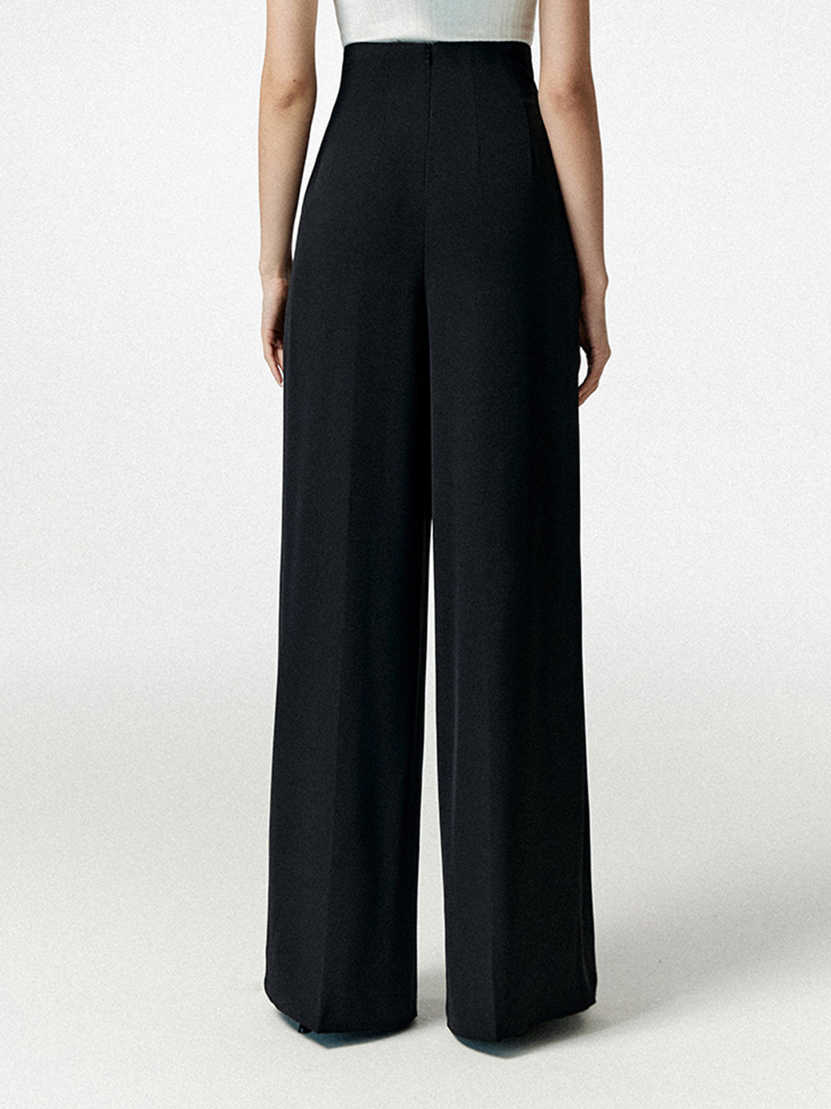 Notch Wide Leg Dress Pants-CALLISTARI