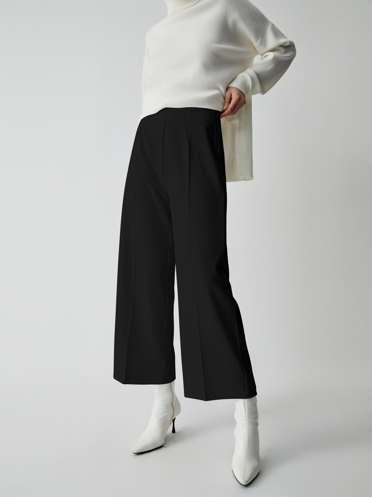 Effortless Wide Leg Culotte Pants-CALLISTARI