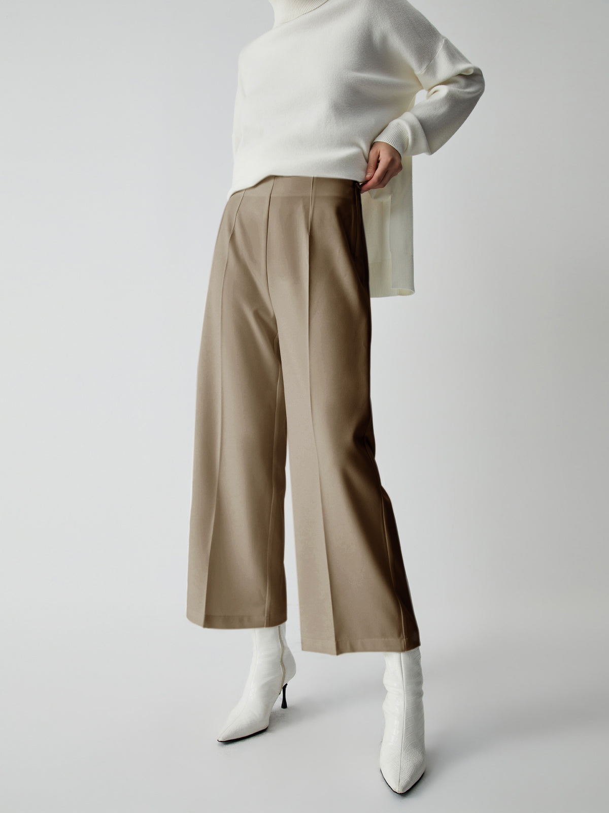 Effortless Wide Leg Culotte Pants-CALLISTARI