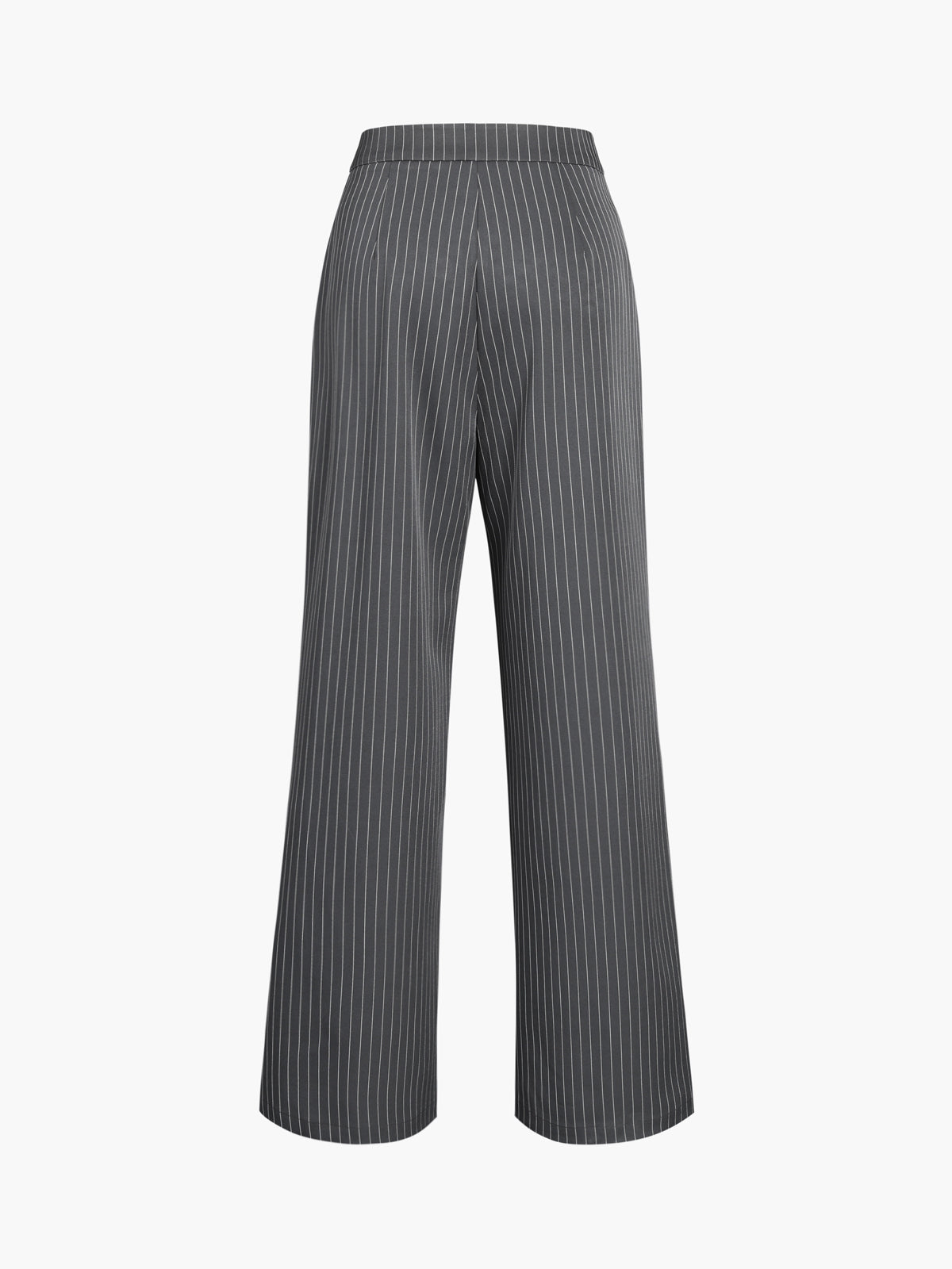 Pinstripe Pleated Wide Leg Dress Pants-CALLISTARI