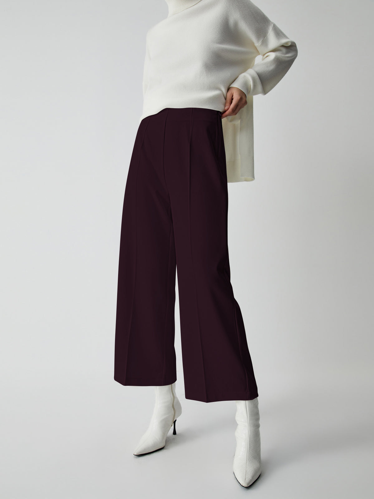 Effortless Wide Leg Culotte Pants-CALLISTARI