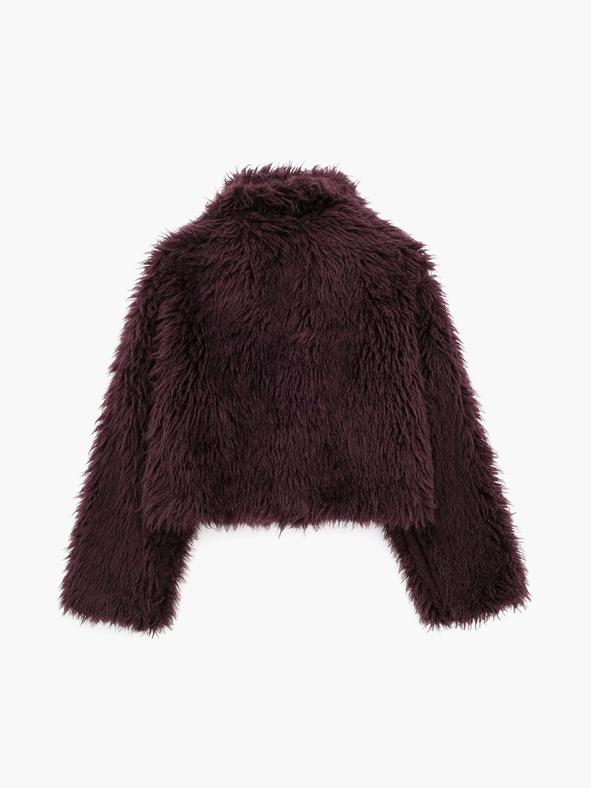 Fuzzy Faux Fur Short Coat-Mesadic