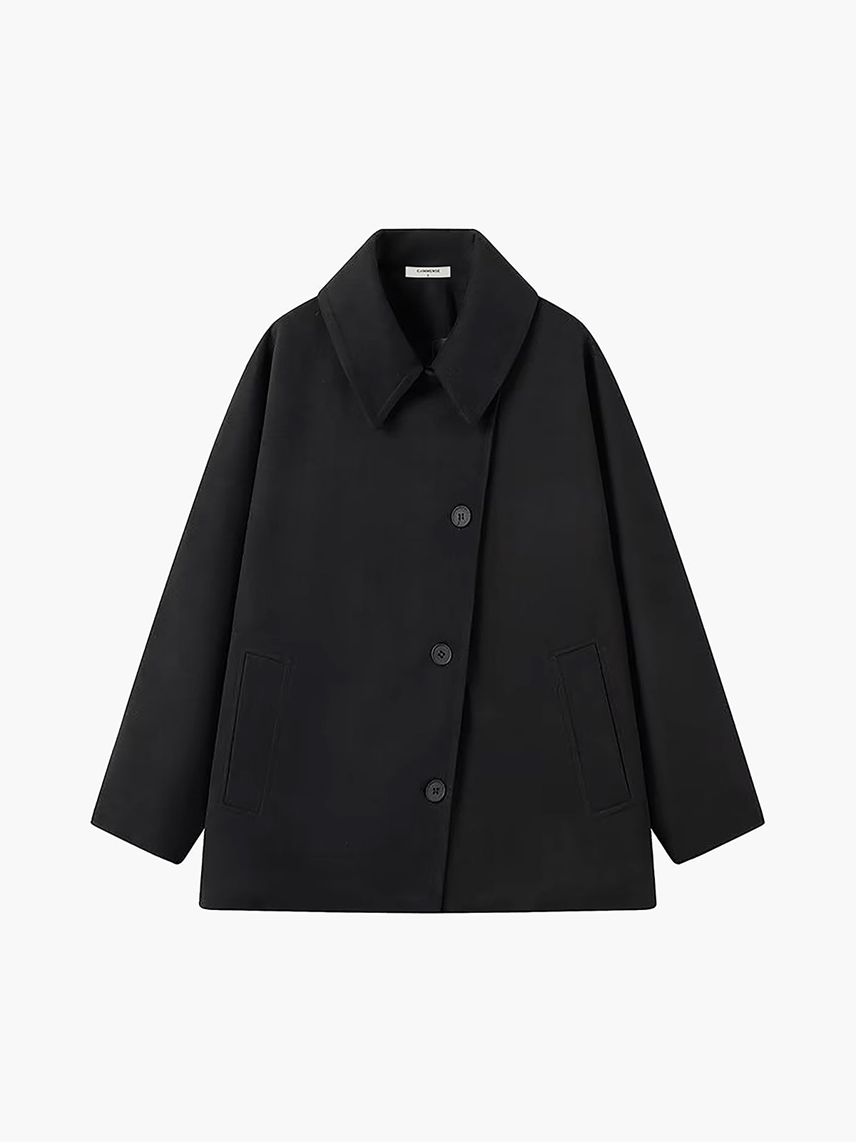 Solid Oversized Pocket Button Coat-CALLISTARI