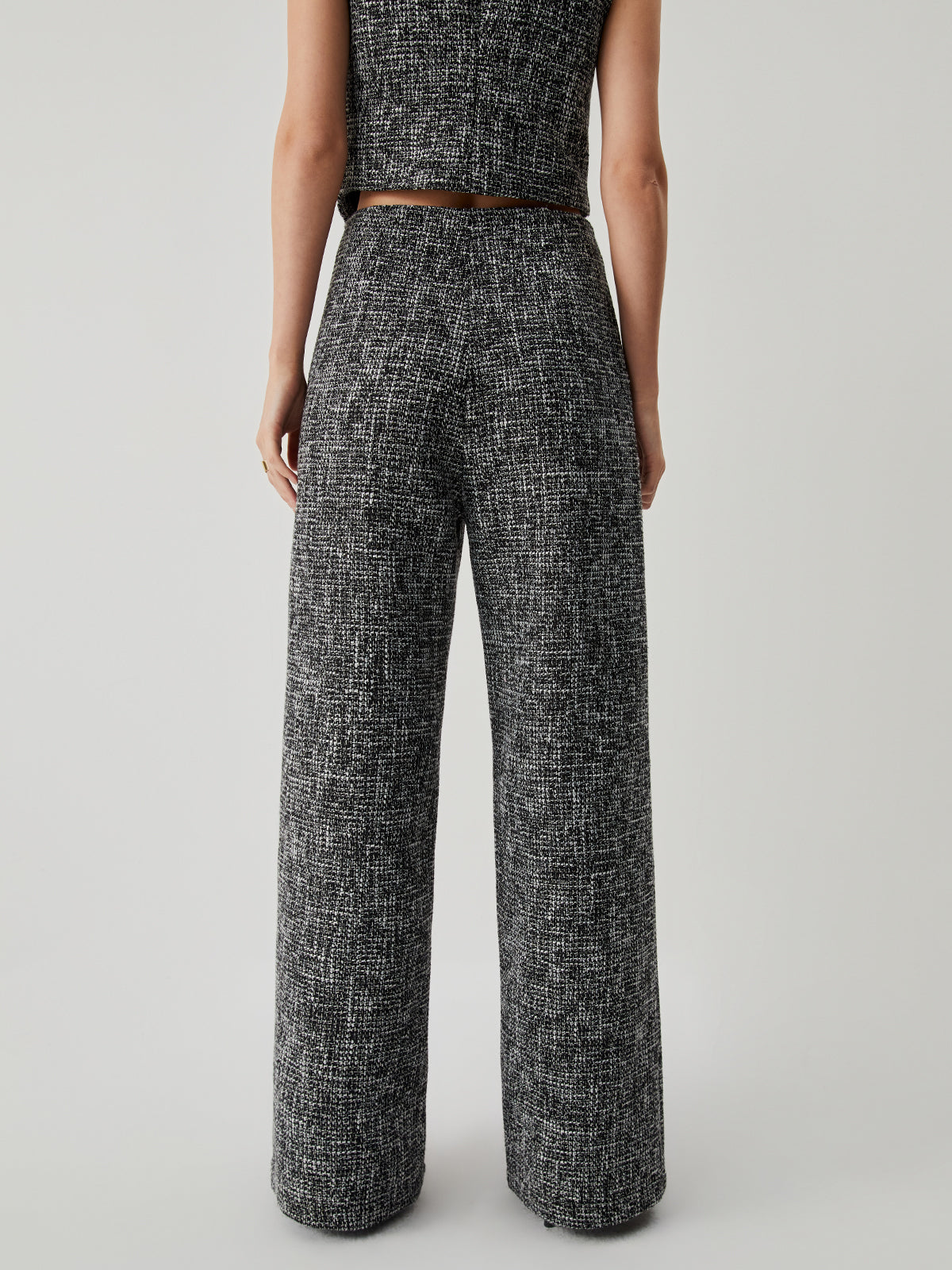 Old Money Tweed Straight Leg Pocket Pants-Mesadic