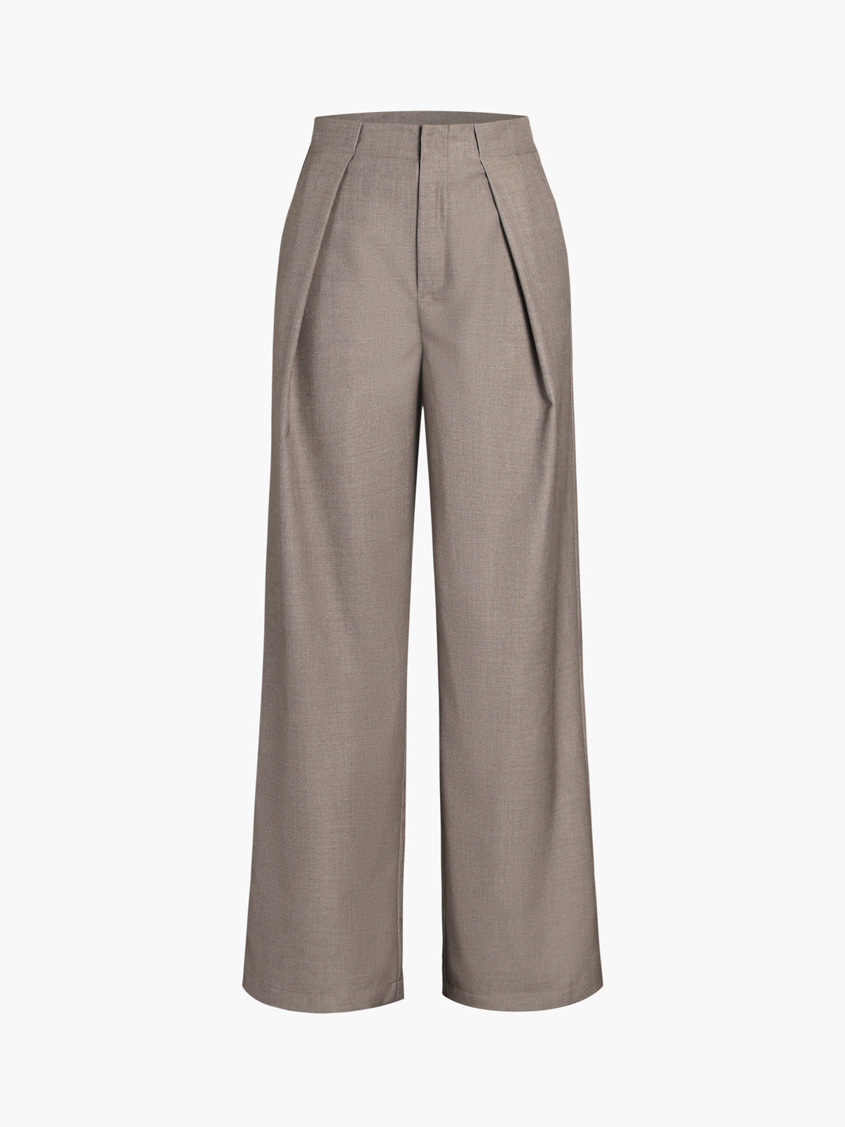 Middle Waist Solid Pocket Straight Leg Pants-CALLISTARI