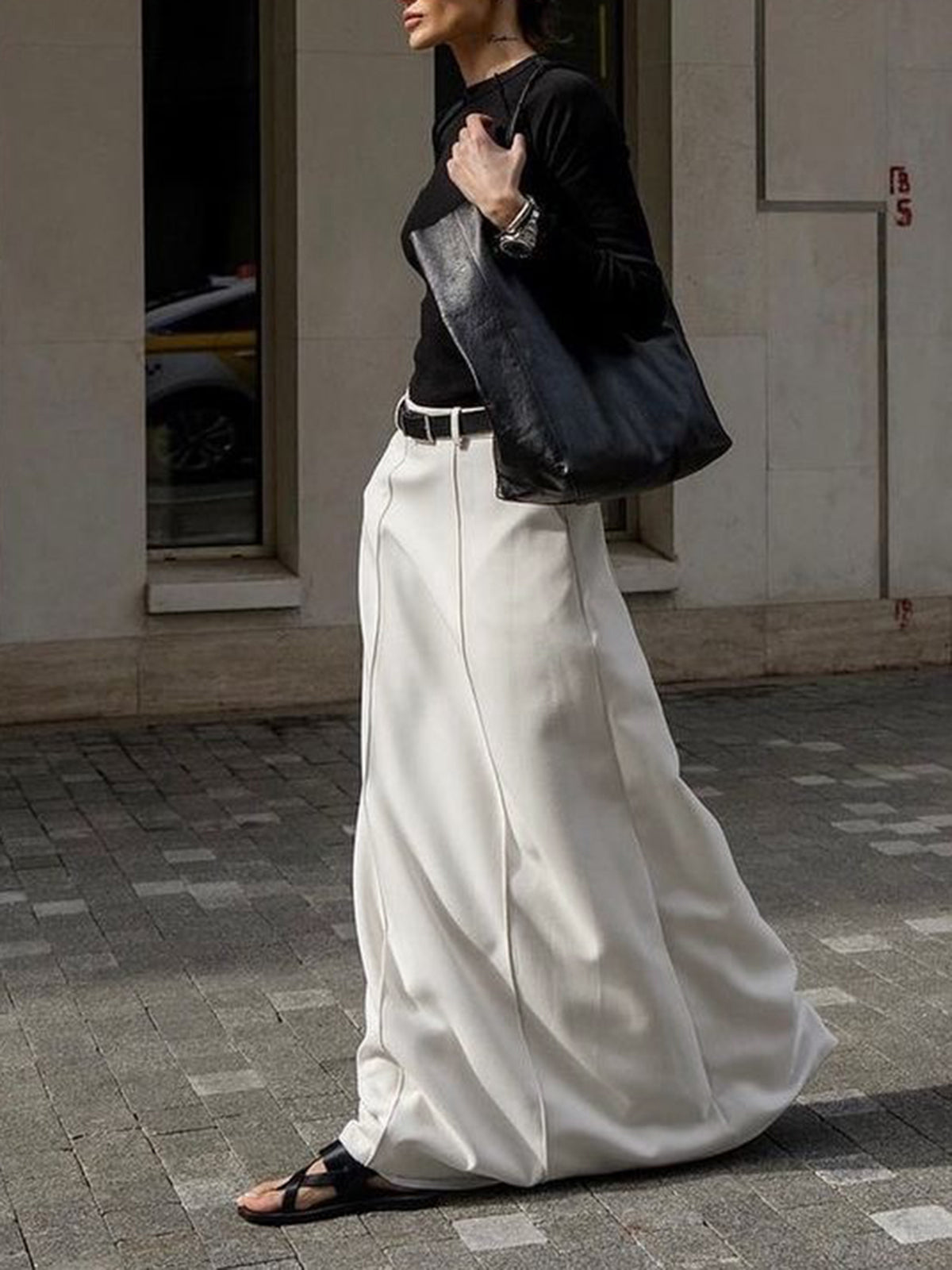 Callistari Callistari Solid Pleated Maxi Skirt-CALLISTARI