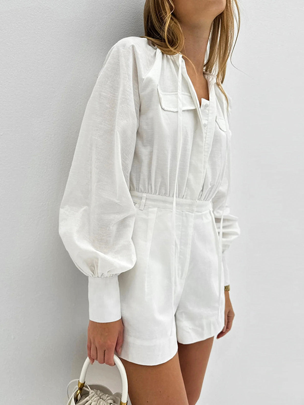 Callistari Callistari Pure Cotton Pocket Short Jumpsuit-CALLISTARI
