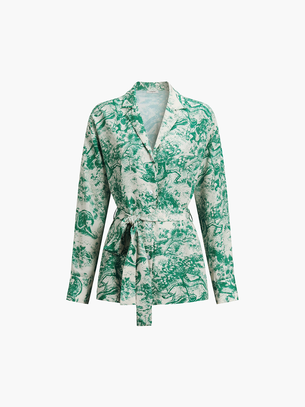 Printed Tie Up Pants Set-Mesadic