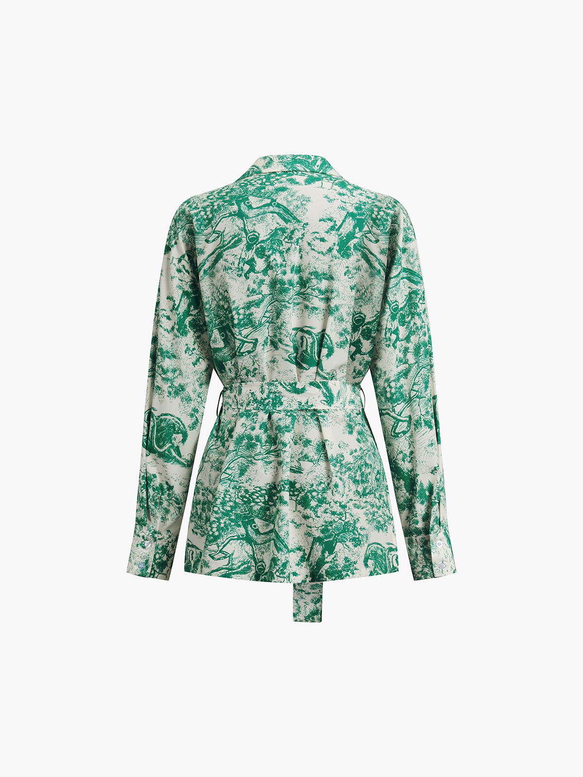 Printed Tie Up Pants Set-Mesadic