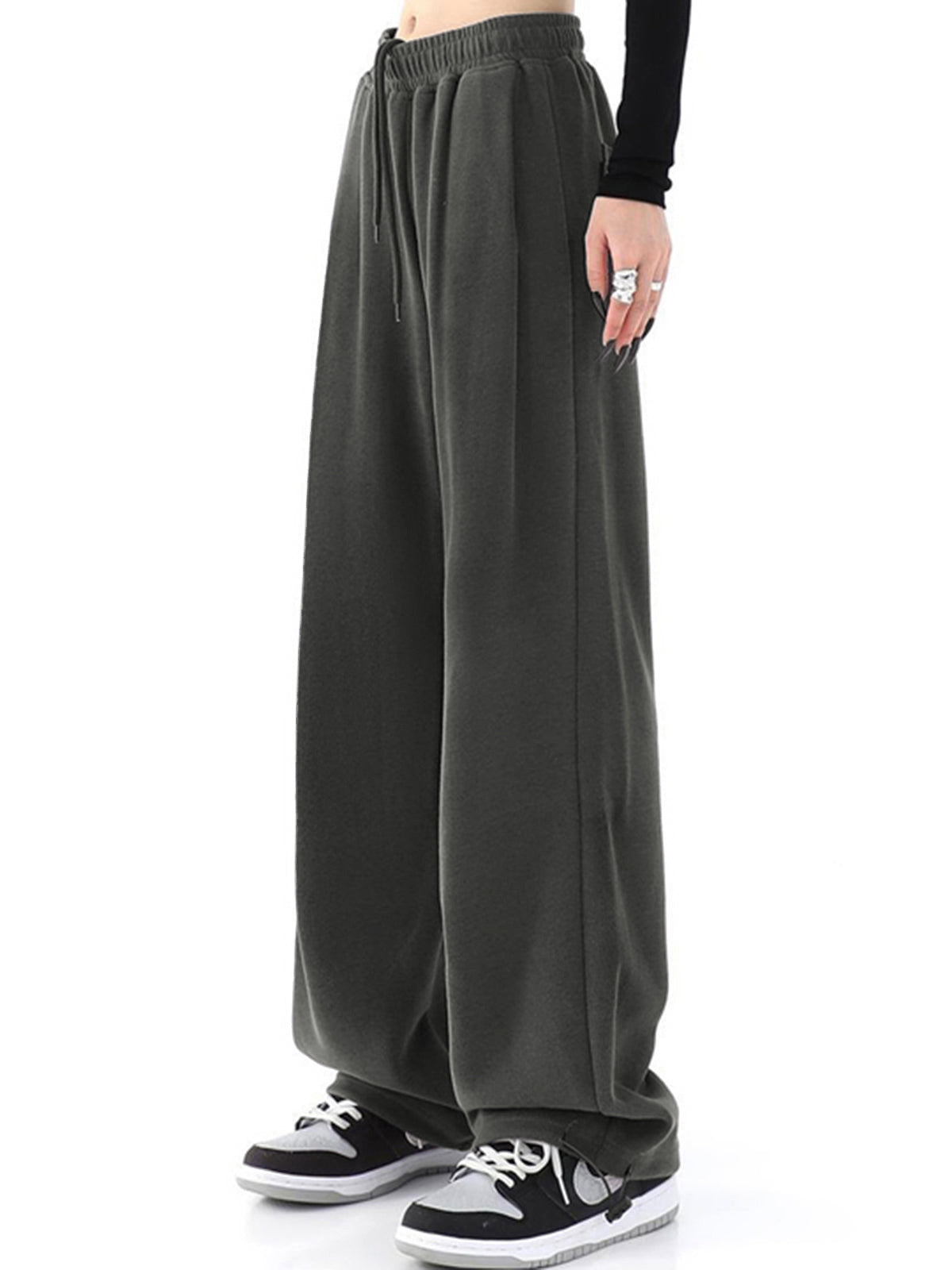 Solid Baggy Sweatpants-CALLISTARI