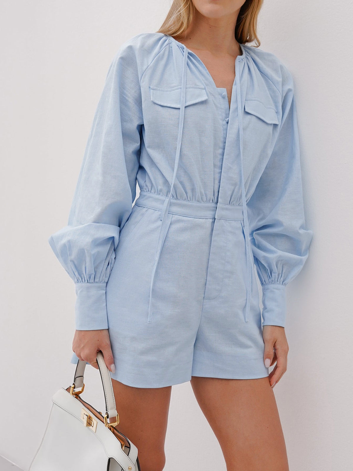 Callistari Callistari Pure Cotton Pocket Short Jumpsuit-CALLISTARI