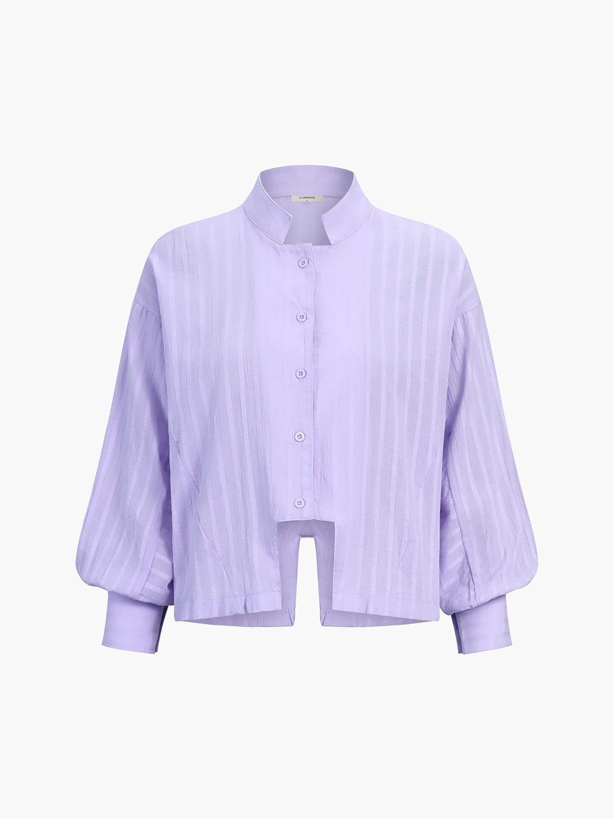 Pure Cotton Pinstripe Long-Sleeve Shorts Set-CALLISTARI