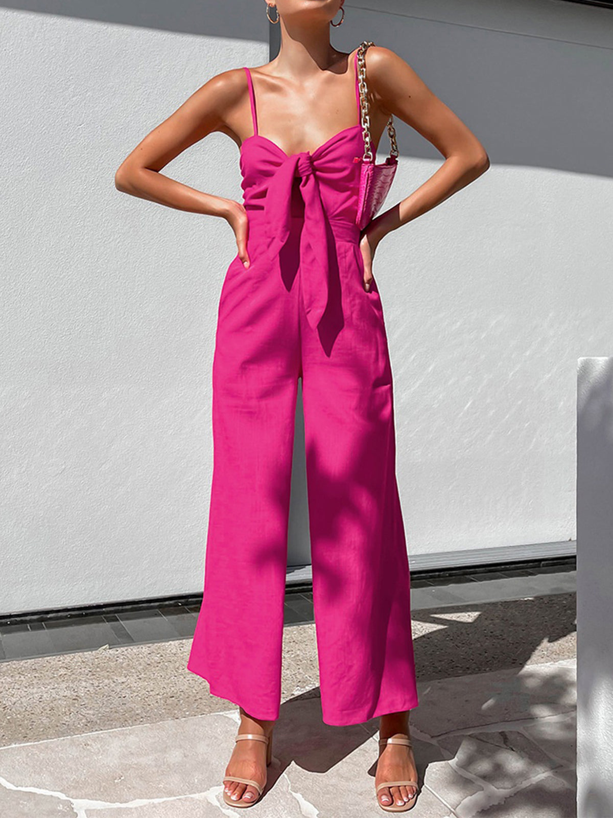 Cotton Twist Detail Jumpsuit-CALLISTARI