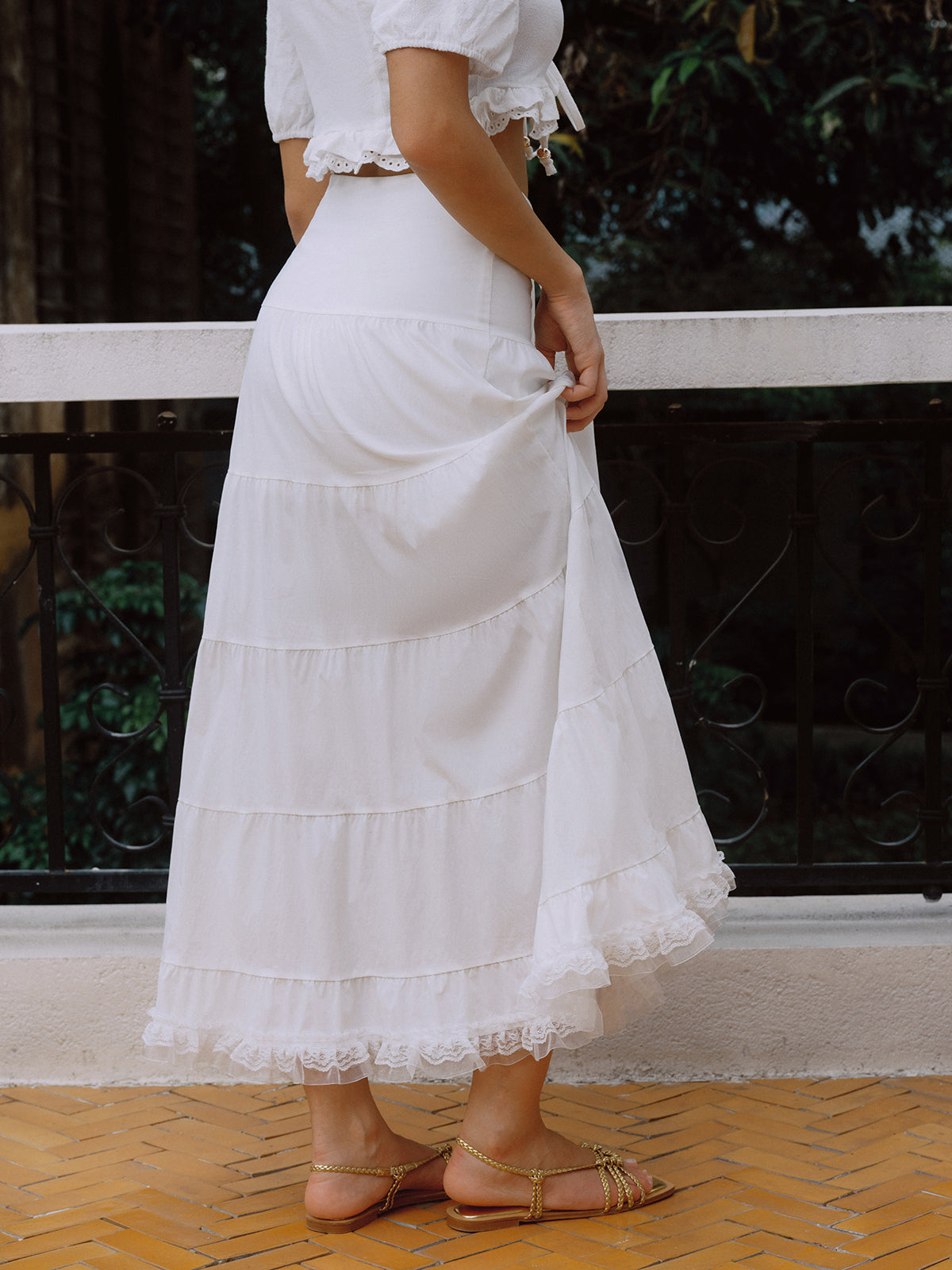 Callistari Callistari Serendipity Bow Detail Maxi Skirt-CALLISTARI