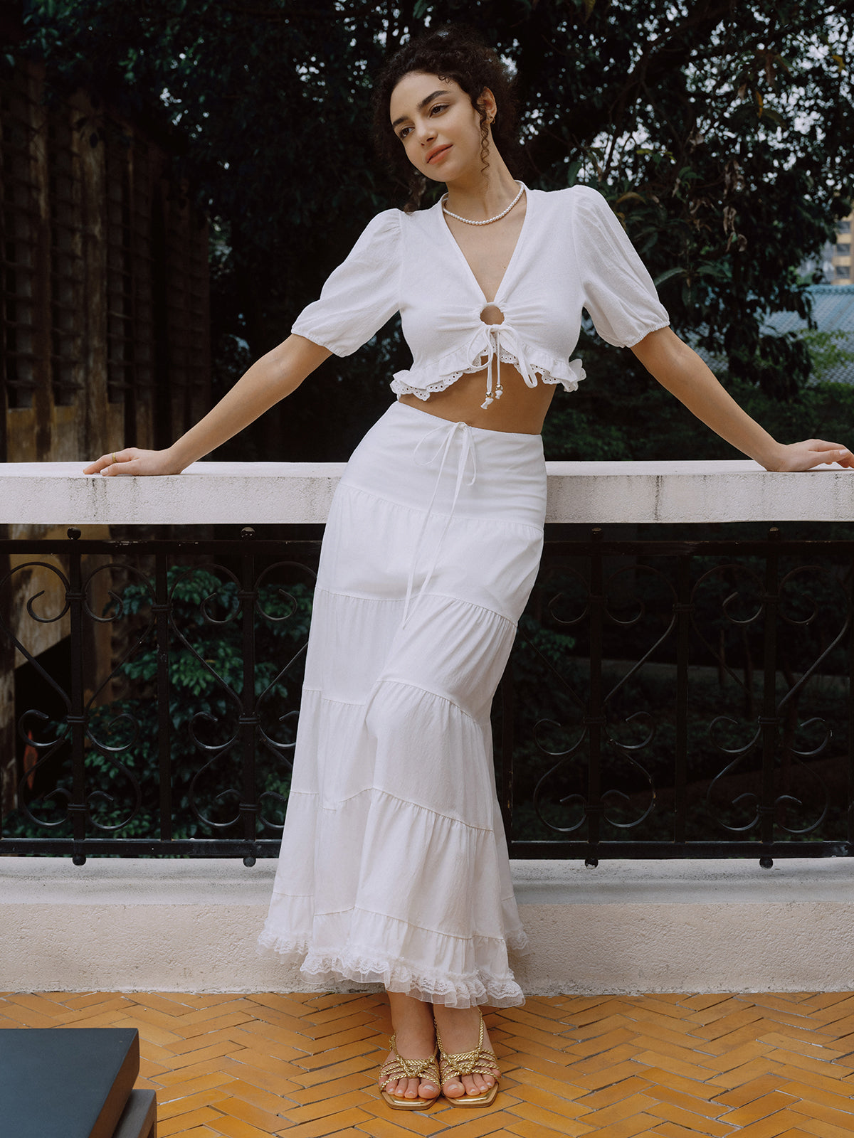 Callistari Callistari Serendipity Bow Detail Maxi Skirt-CALLISTARI