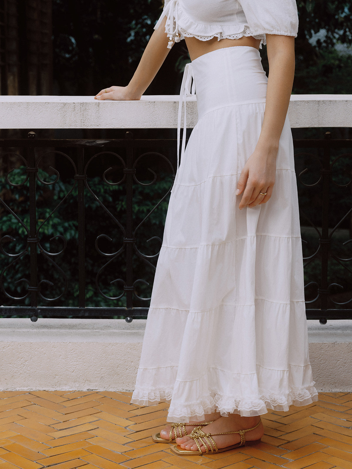 Callistari Callistari Serendipity Bow Detail Maxi Skirt-CALLISTARI