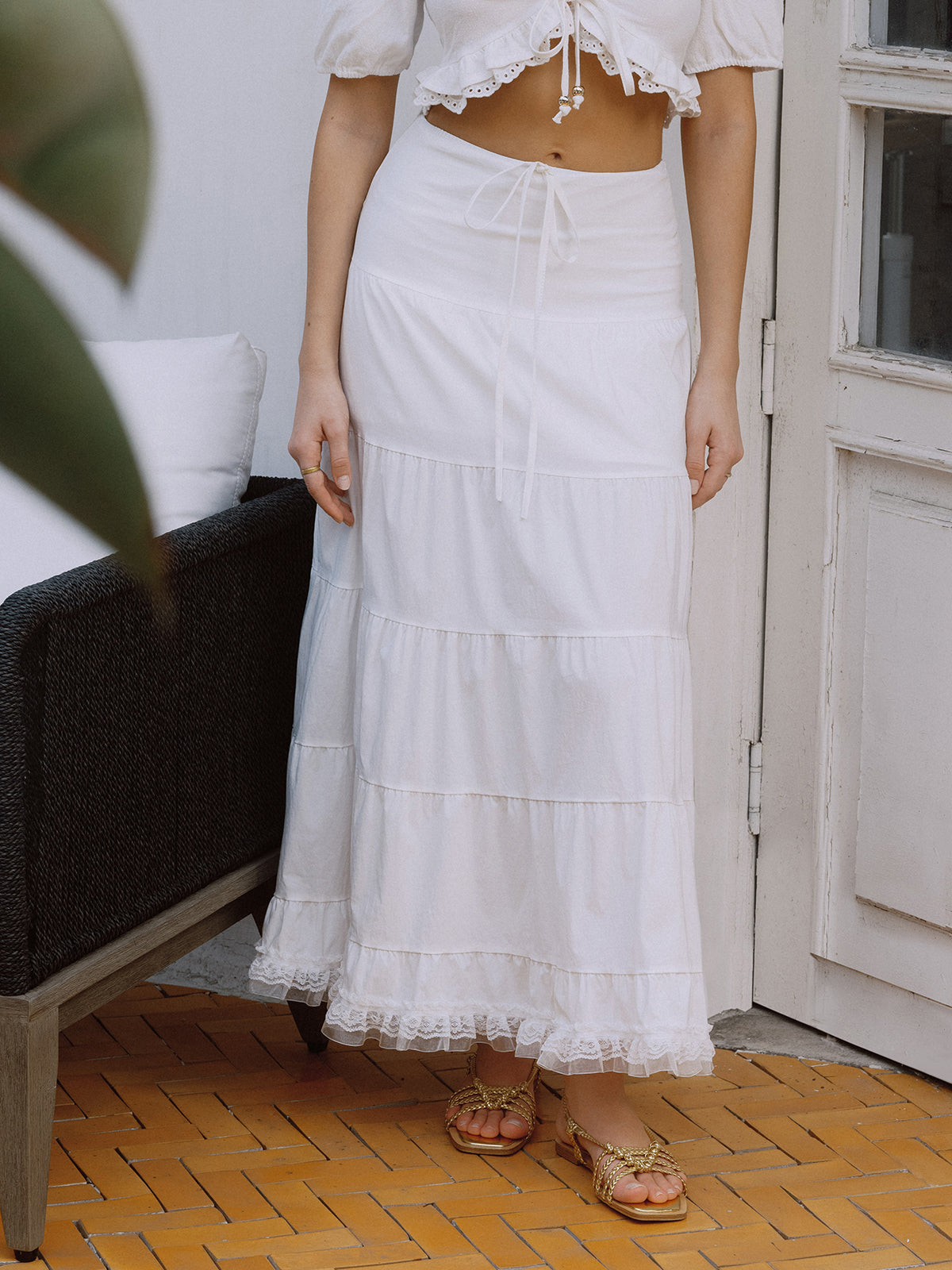 Callistari Callistari Serendipity Bow Detail Maxi Skirt-CALLISTARI