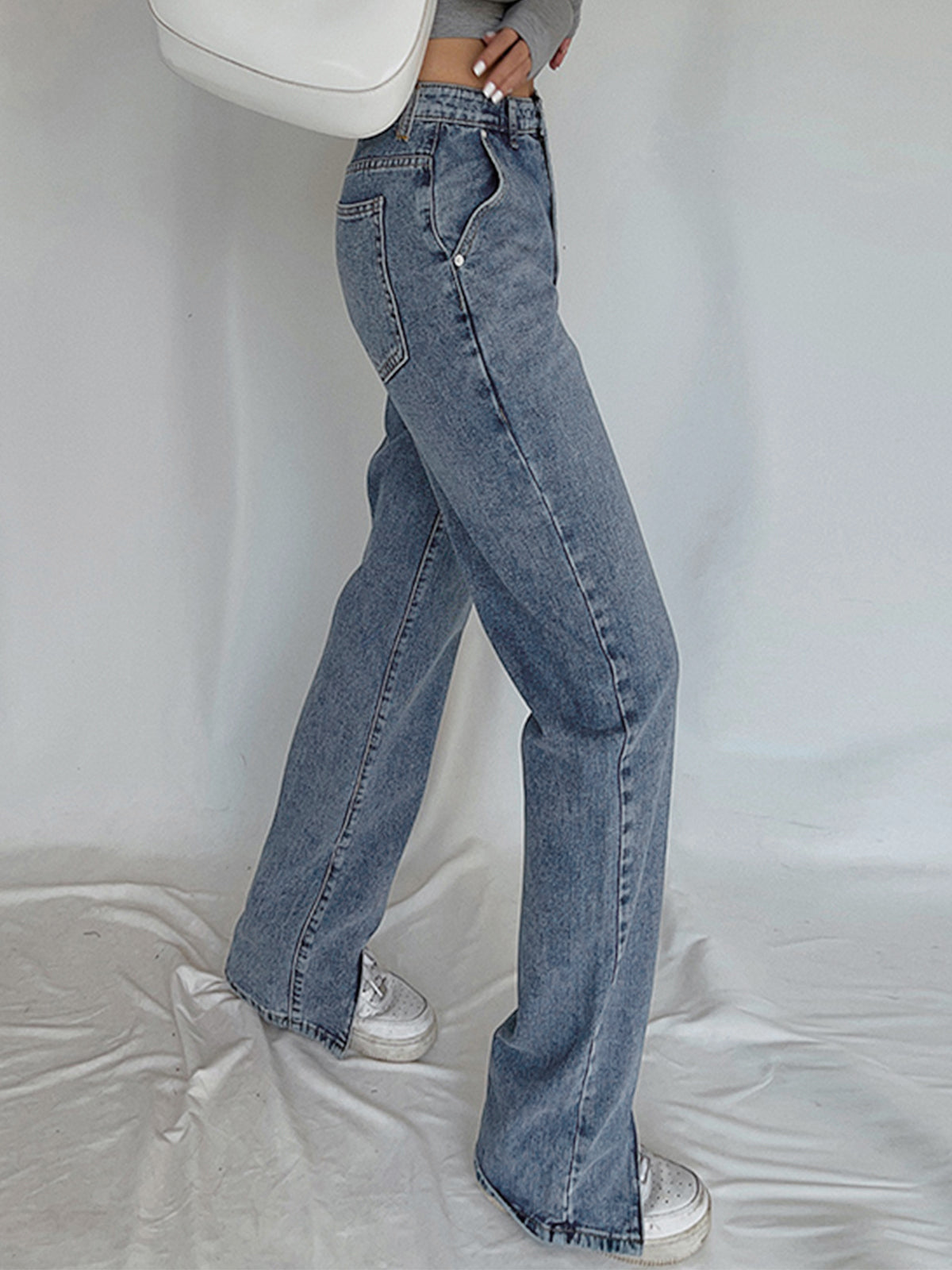 Classic Straight Leg Jeans-Mesadic