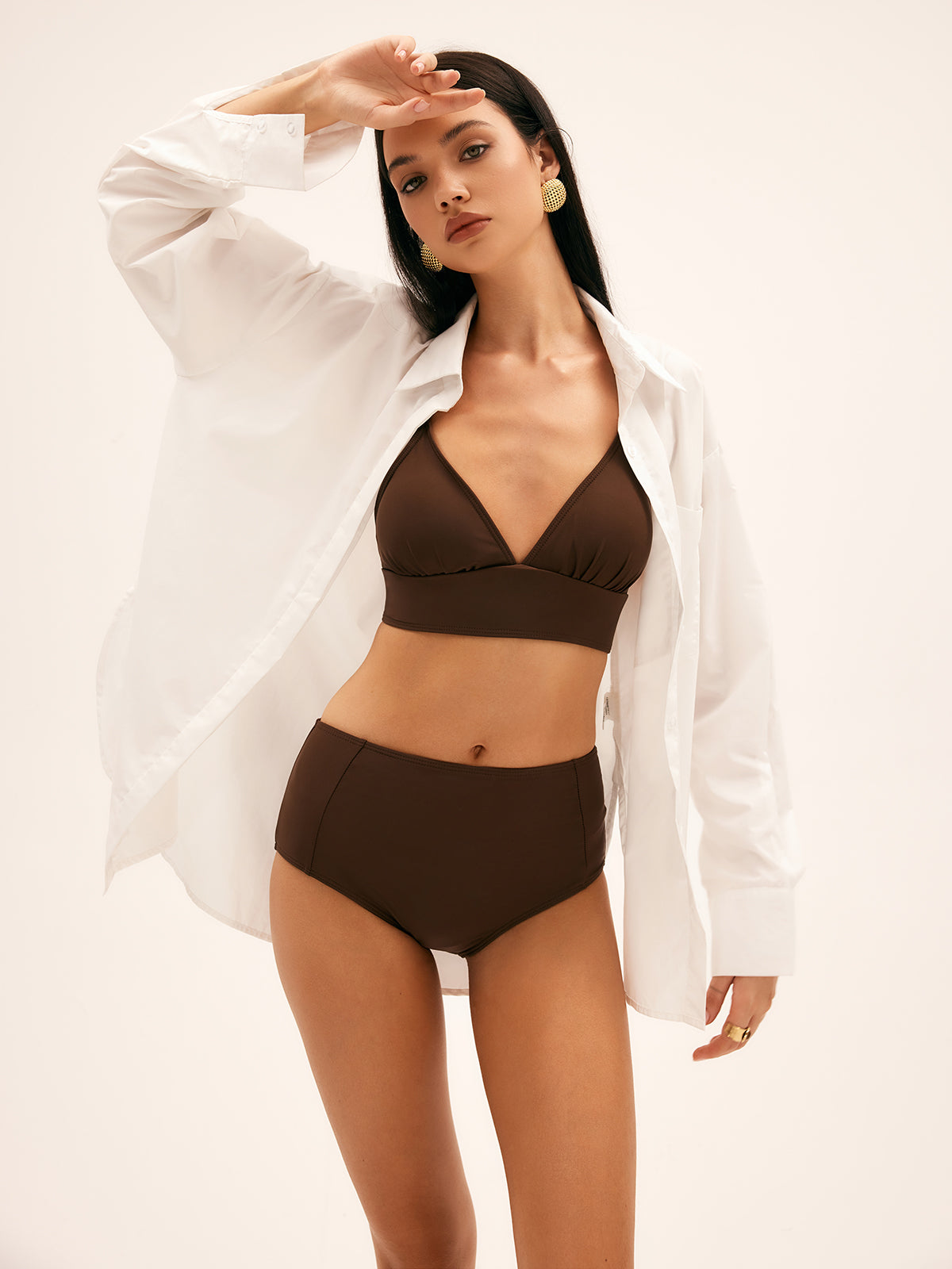 Palm Beloved High Waist Bikini Set-CALLISTARI