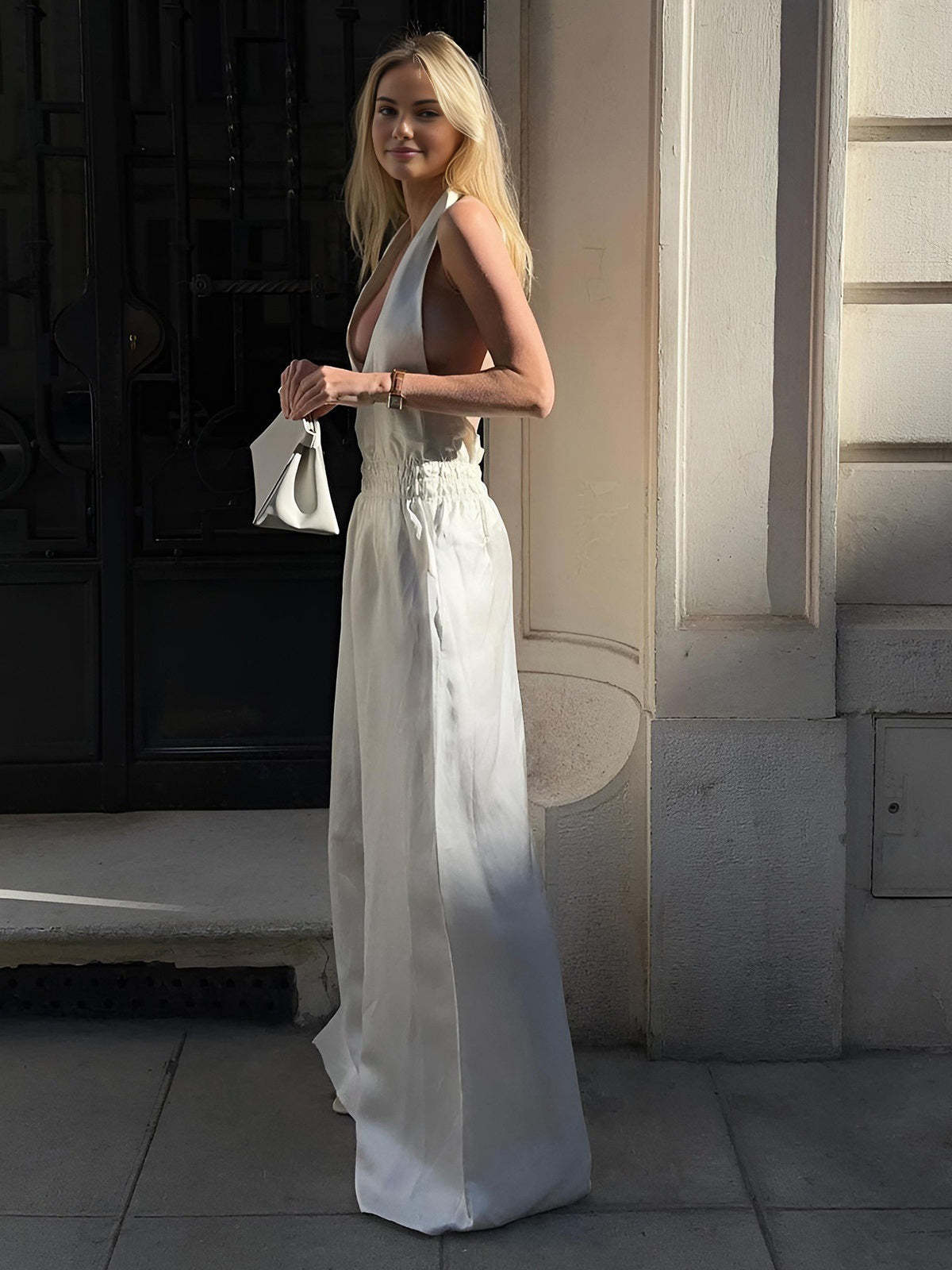 Halter Backless Jumpsuit-CALLISTARI