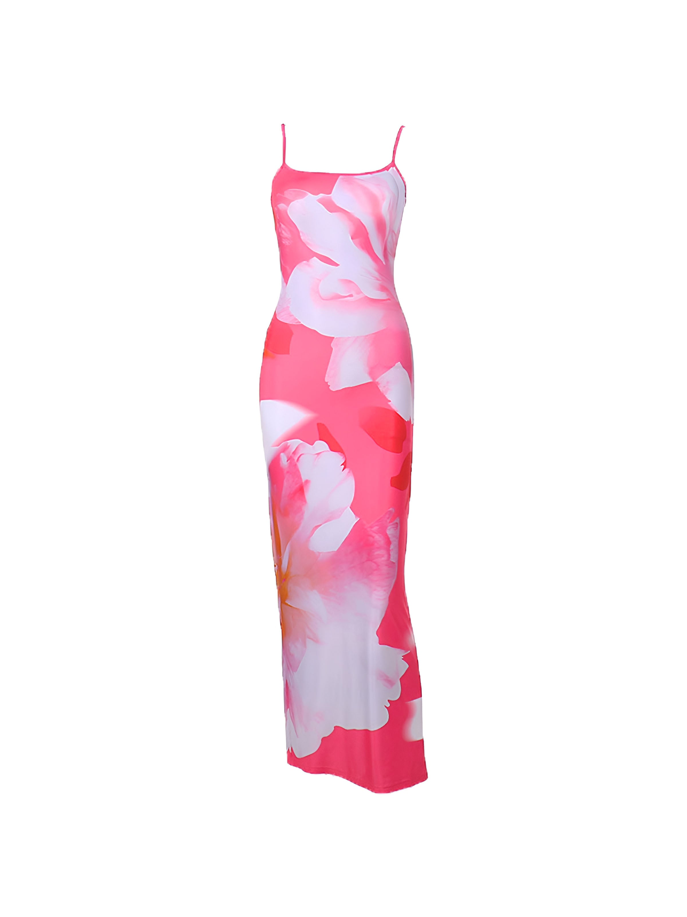 Floral Print Cami Long Dress-Mesadic
