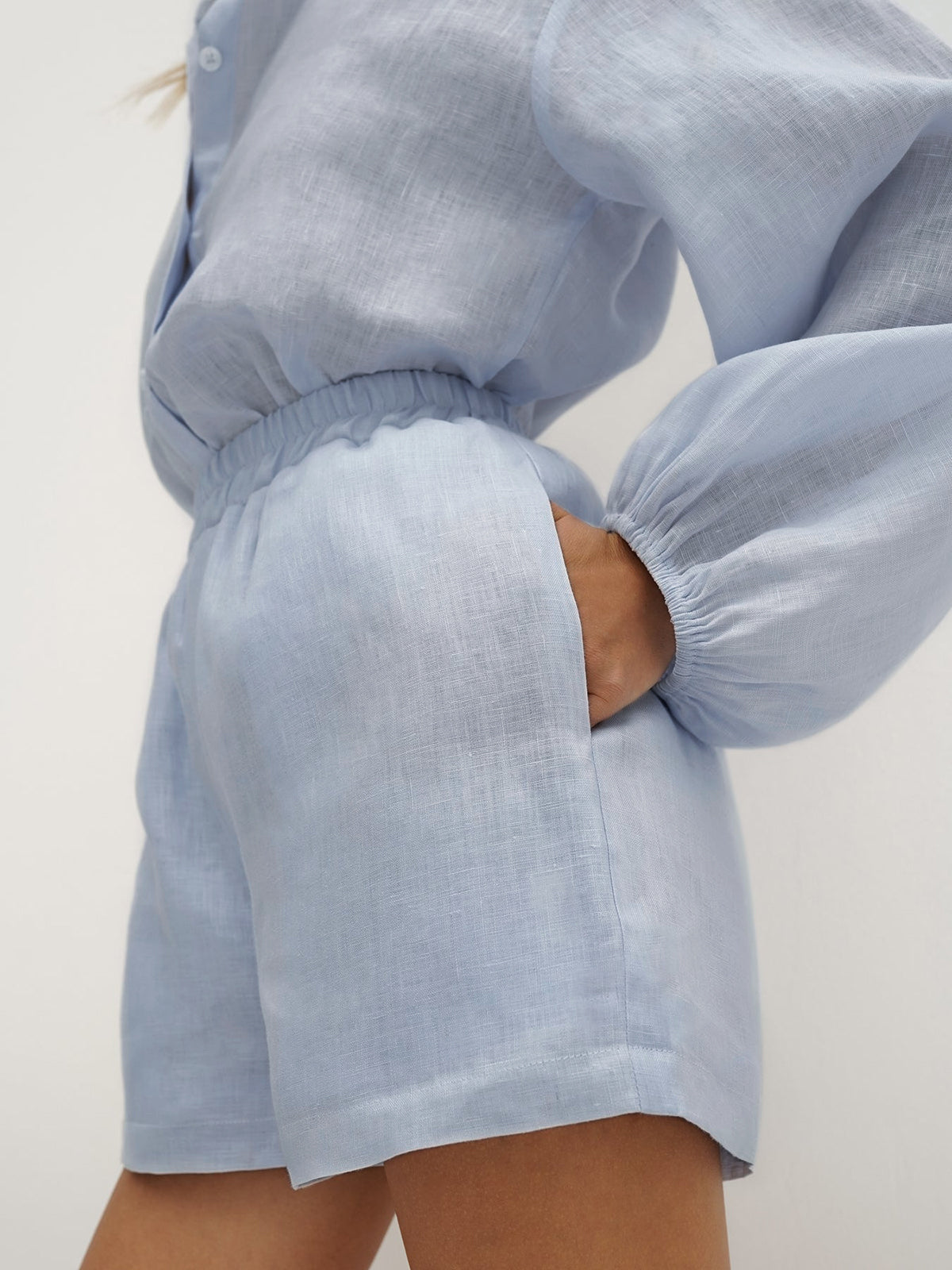 Cotton & Linen Casual Shorts Set-CALLISTARI