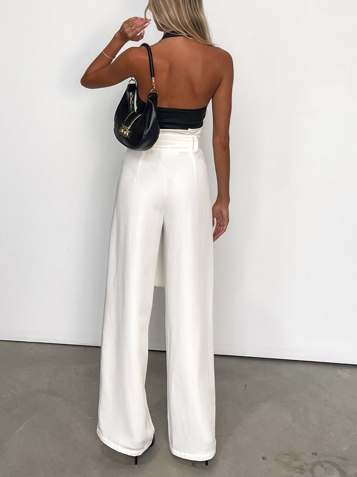 Callistari Callistari Minimalism Knotted Straight Leg Pants-CALLISTARI