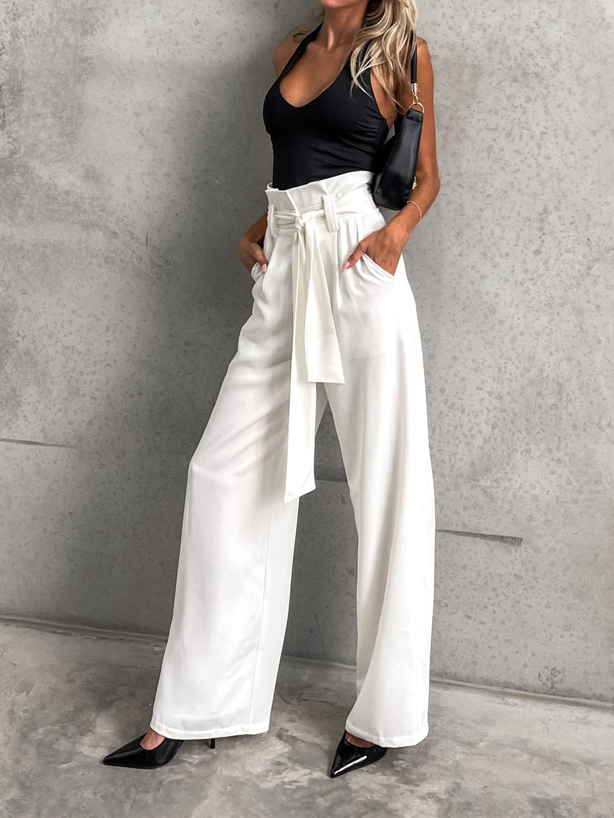 Callistari Callistari Minimalism Knotted Straight Leg Pants-CALLISTARI