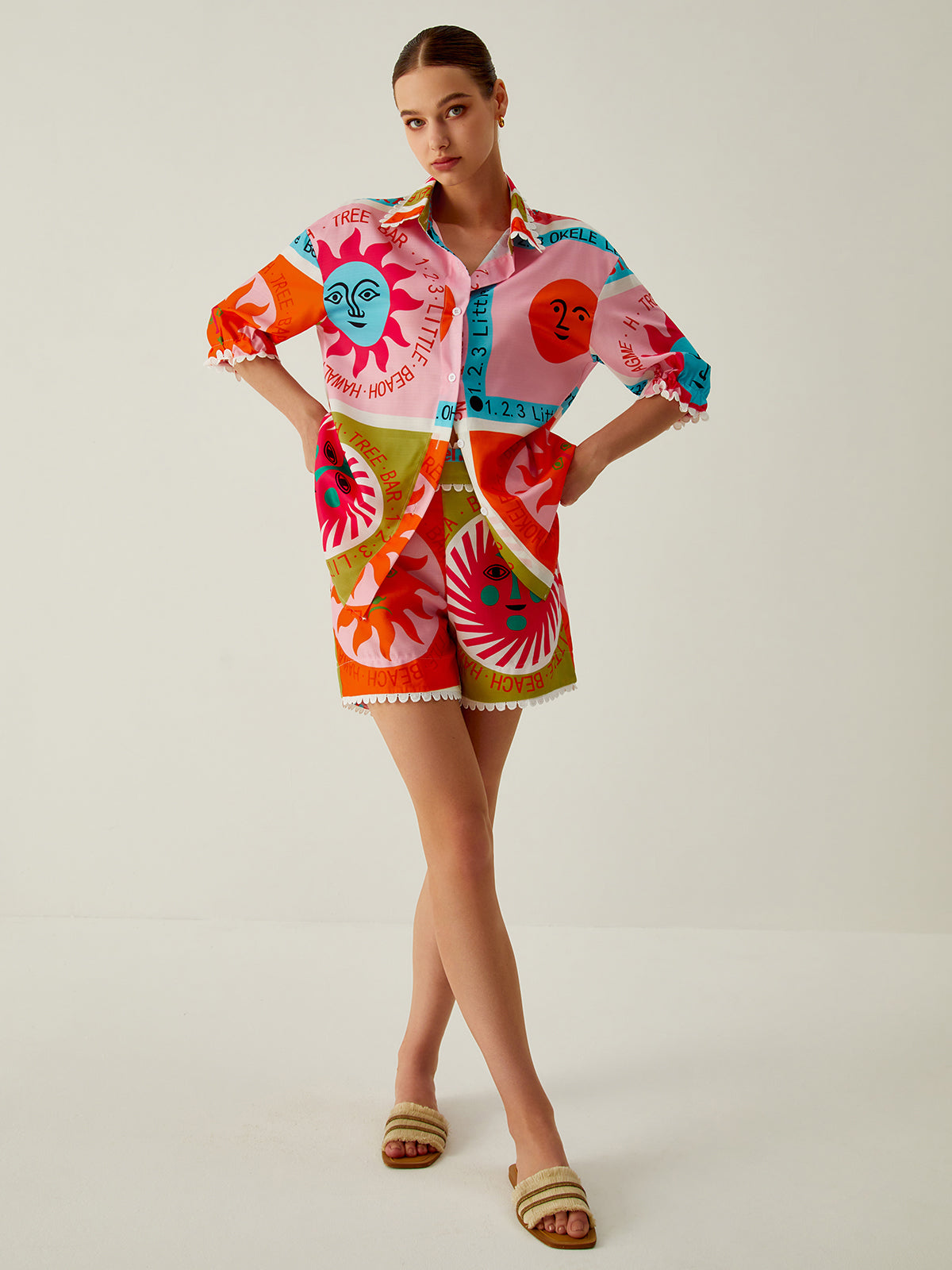 All Over Print Shorts Set-CALLISTARI