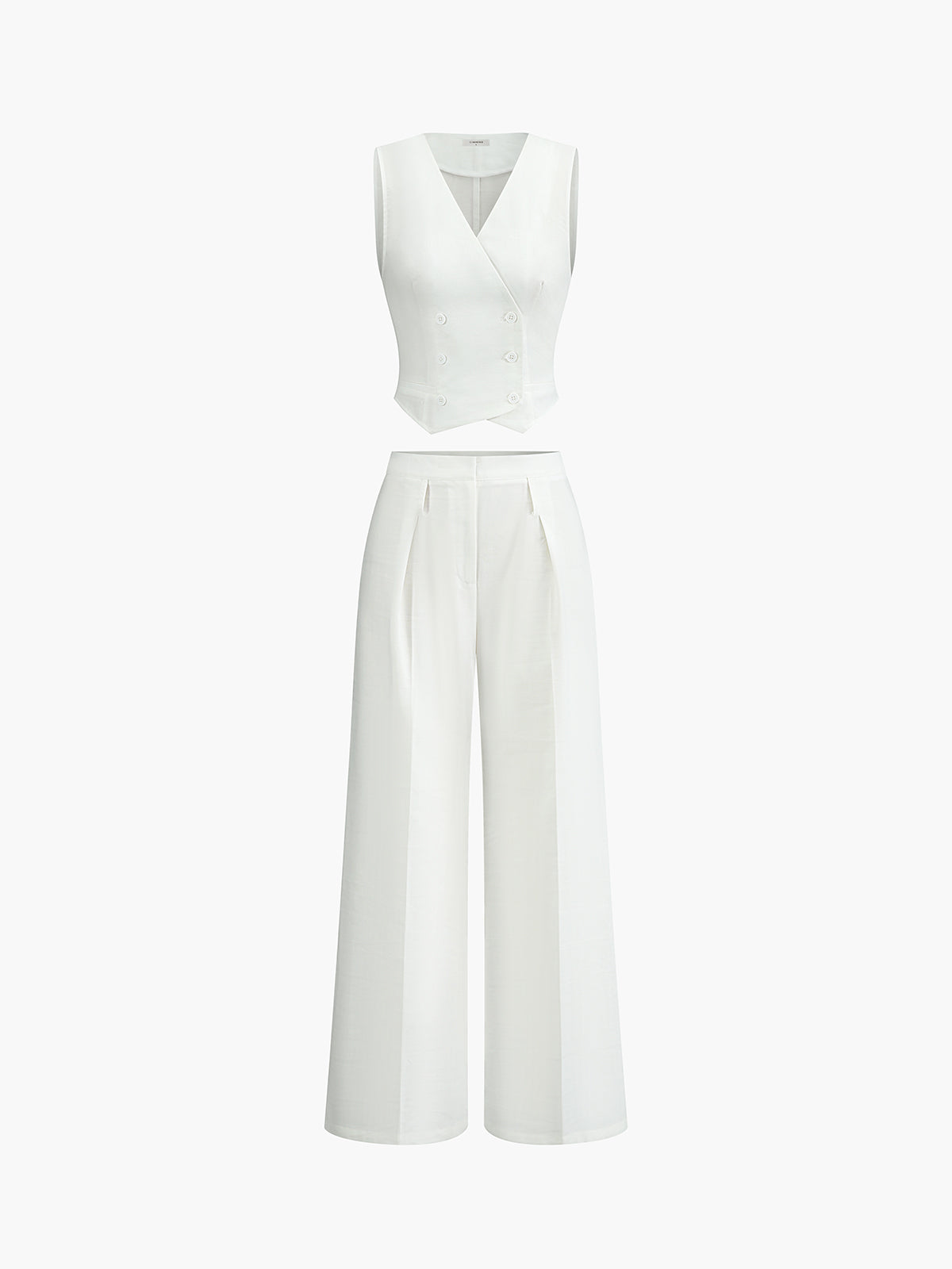 Minimalist Linen Two Piece Pants Set-Mesadic